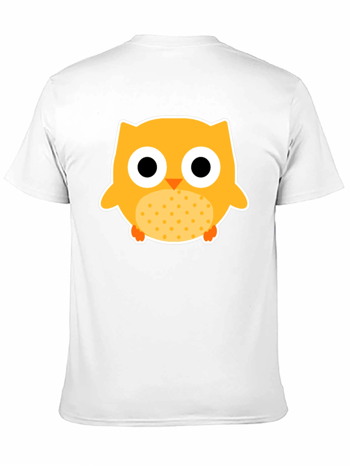 Cute Owl Graphic Tee - Black Cotton T-Shirt