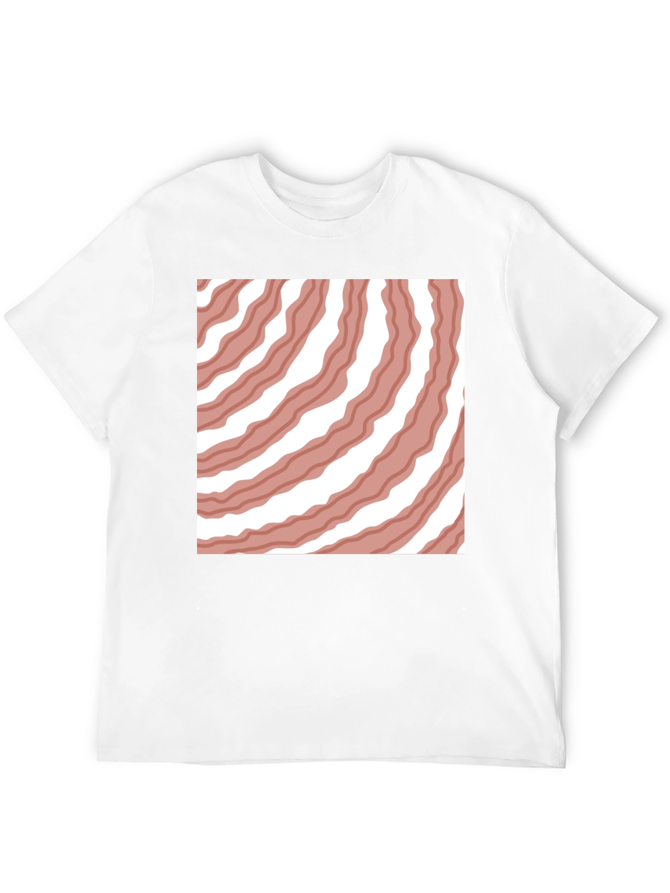 Bacon Striped Tee - Novelty Food Graphic T-Shirt