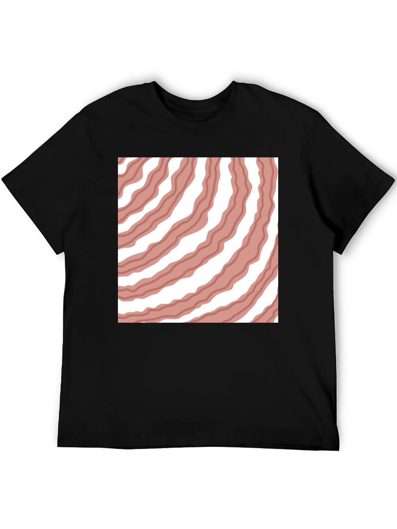 Bacon Striped Tee - Novelty Food Graphic T-Shirt
