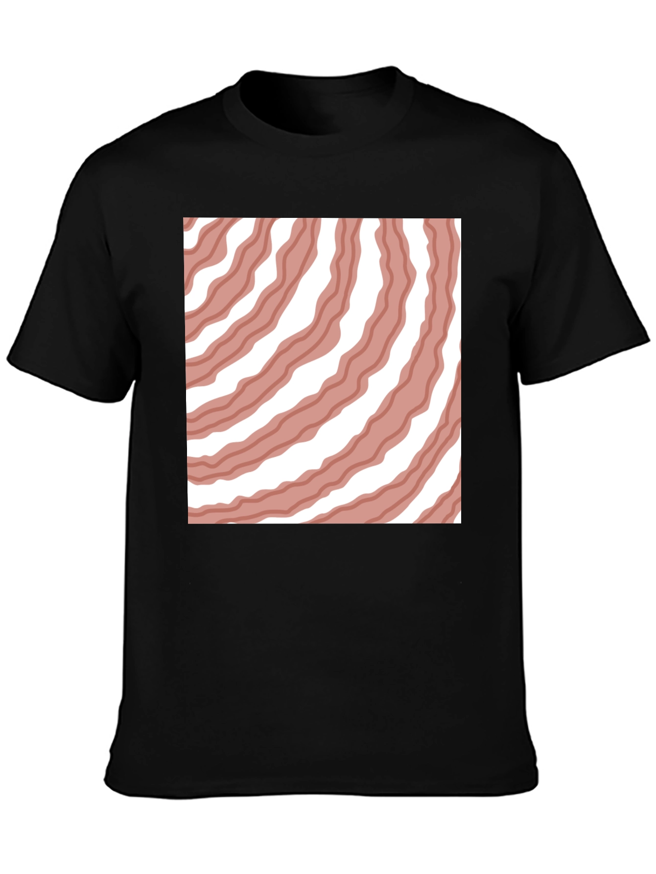 Bacon Striped Tee - Novelty Food Graphic T-Shirt