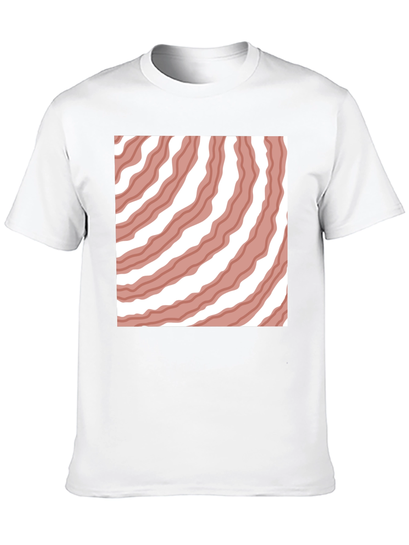 Bacon Striped Tee - Novelty Food Graphic T-Shirt
