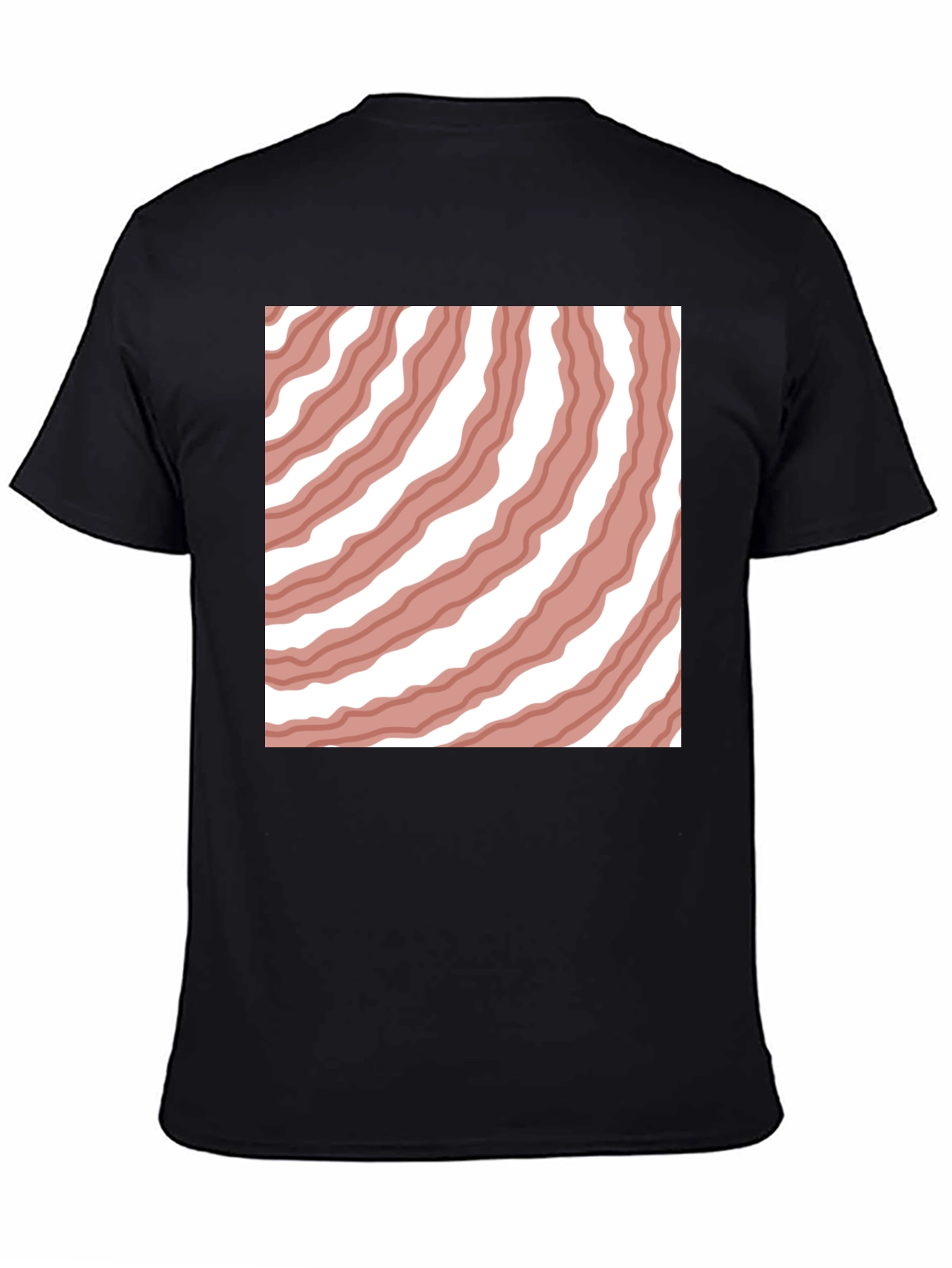 Bacon Striped Tee - Novelty Food Graphic T-Shirt
