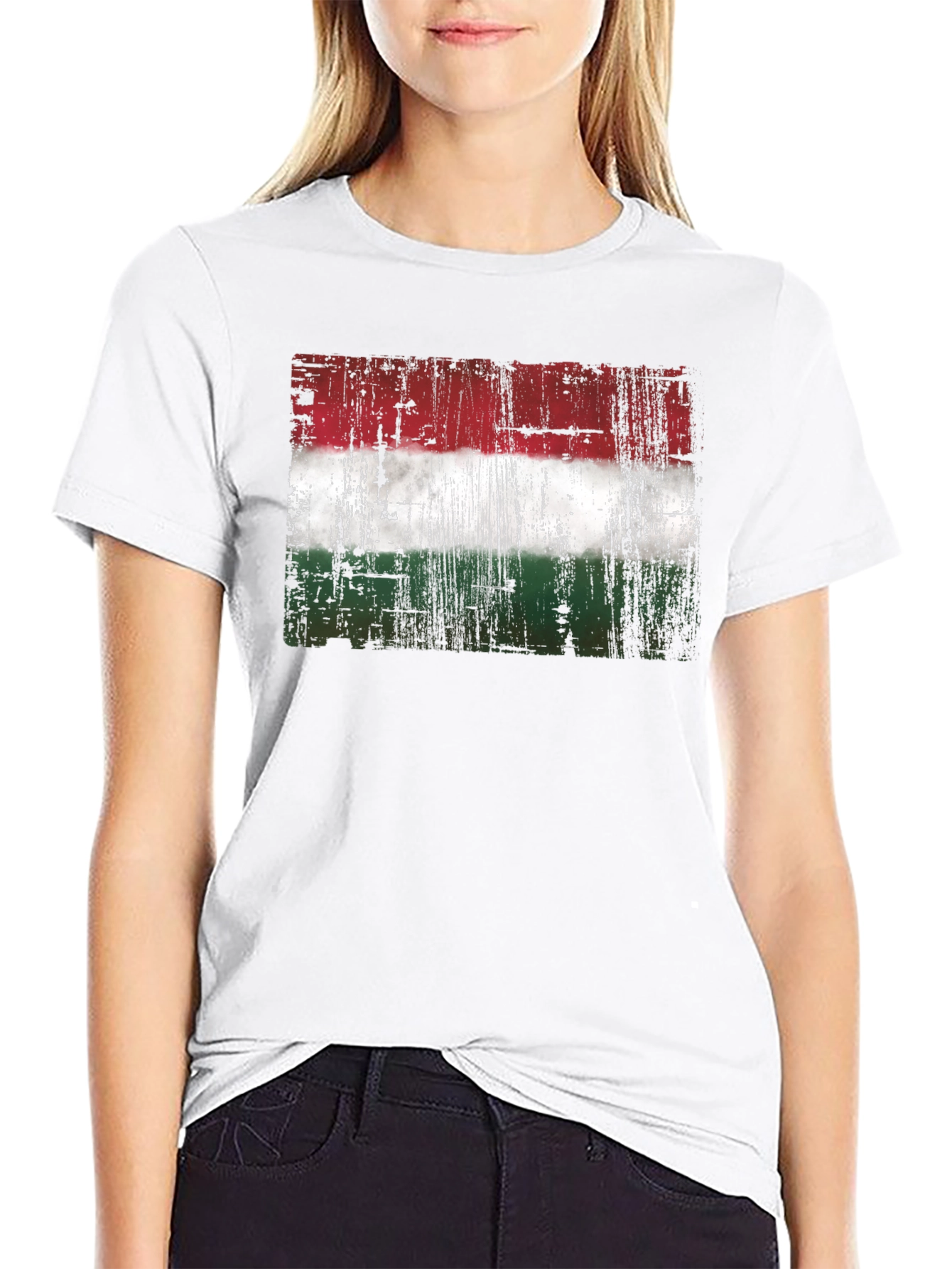 Hungary Flag T-Shirt - Distressed Style