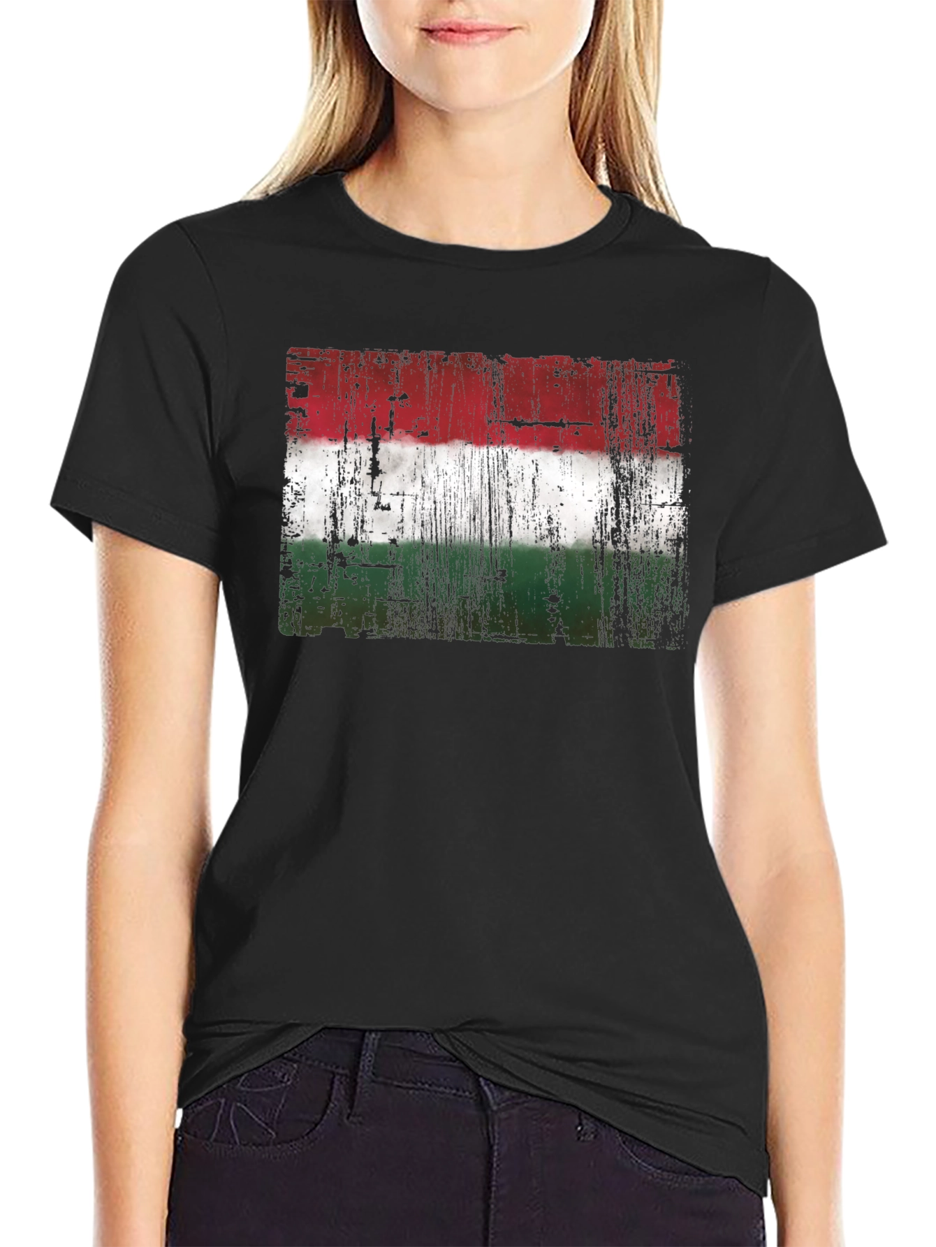 Hungary Flag T-Shirt - Distressed Style