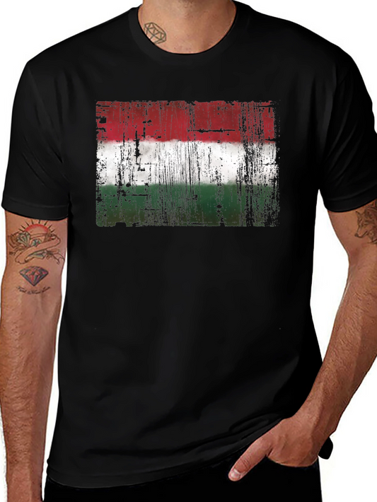 Hungary Flag T-Shirt - Distressed Style