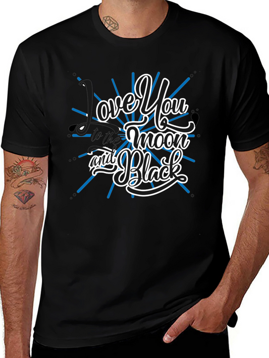 Love You to the Moon and Black Graphic Tee