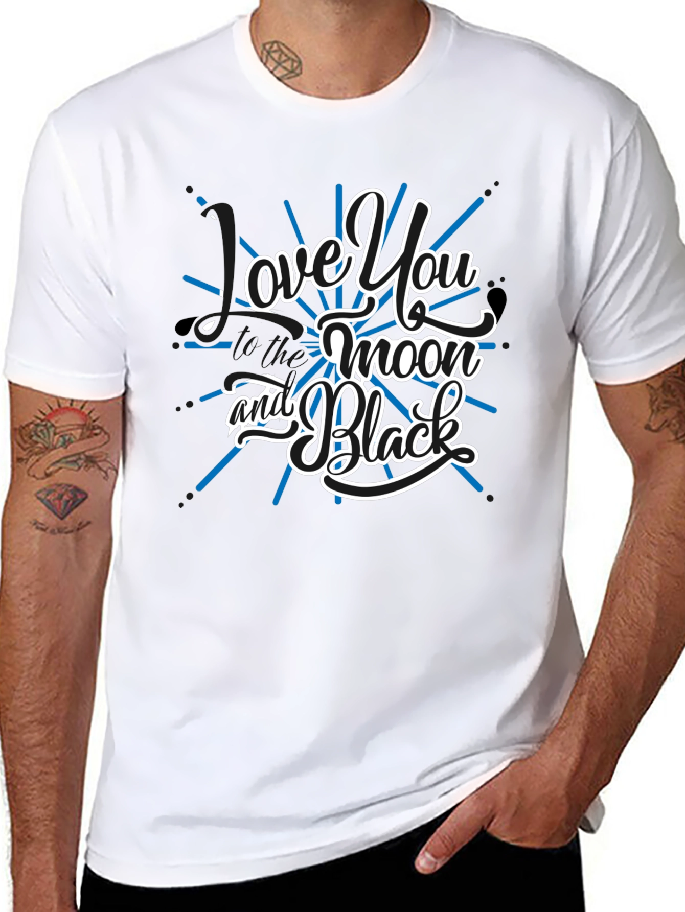 Love You to the Moon and Black Graphic Tee