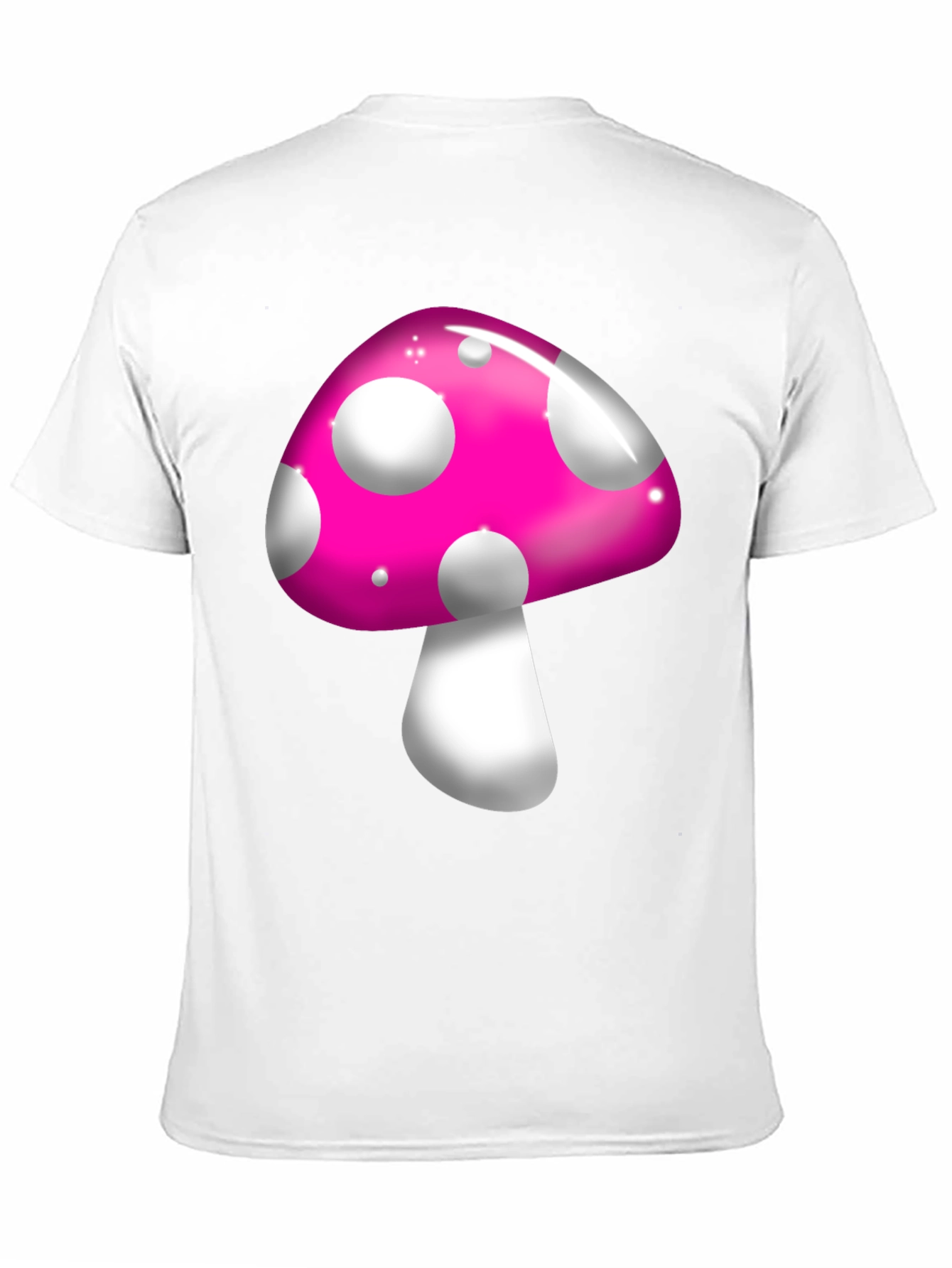 Funky Mushroom Graphic Tee - Black Casual T-Shirt