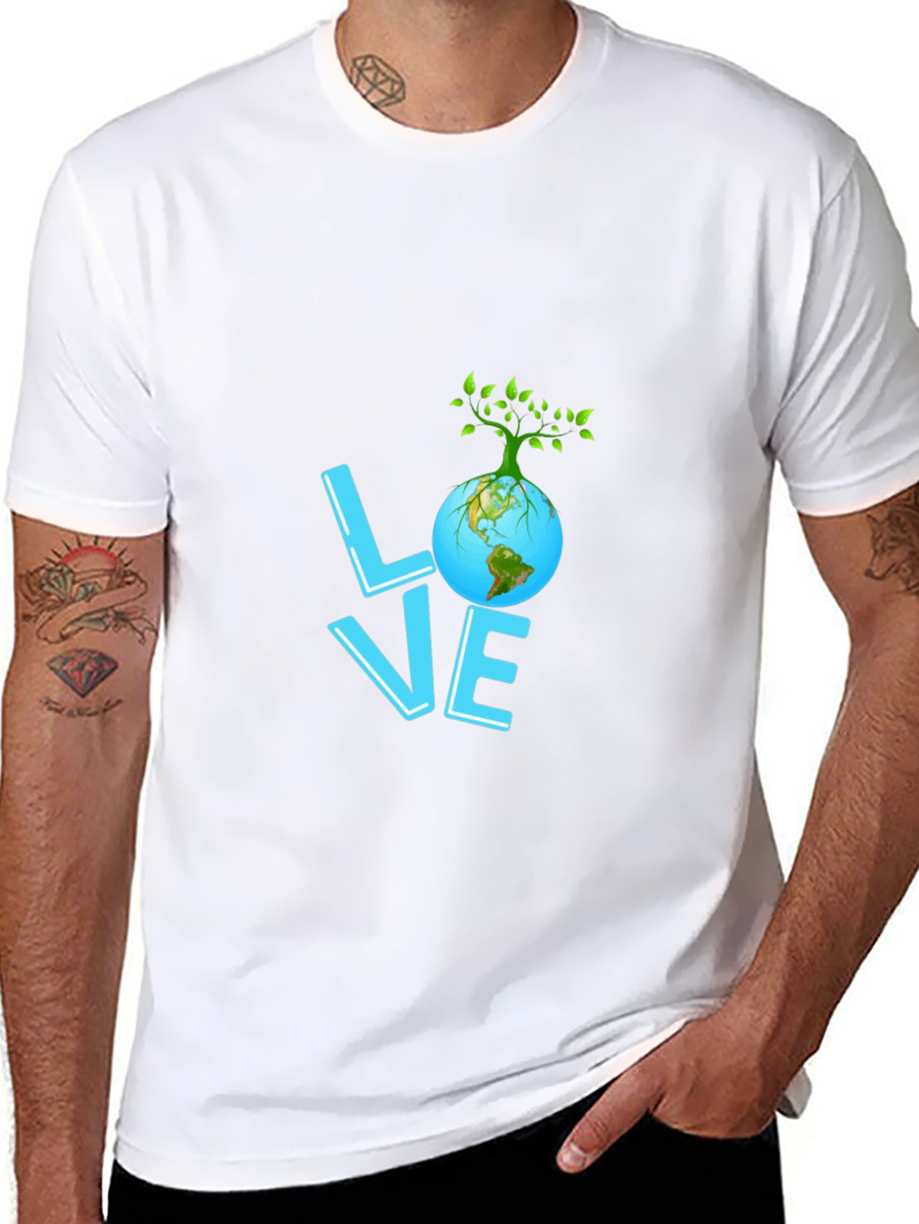 Love Earth Graphic Tee - Eco-Friendly Design