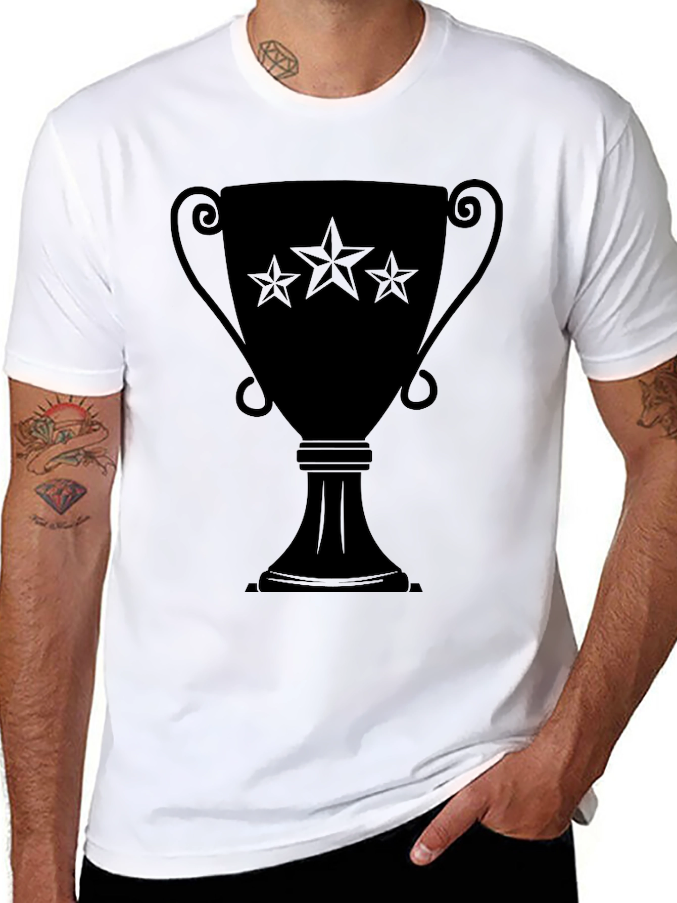 Winners Trophy Graphic Tee - Unisex Black T-Shirt