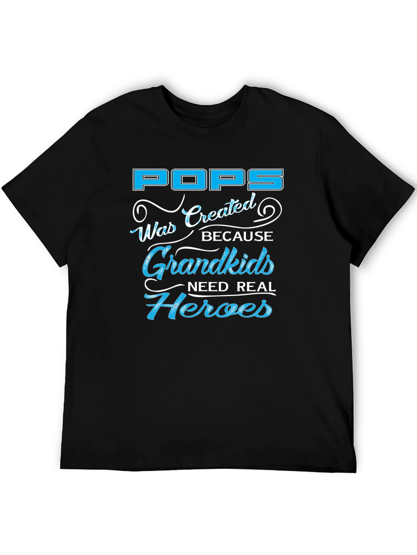 Pops Grandkids Need Real Heroes Graphic T-Shirt