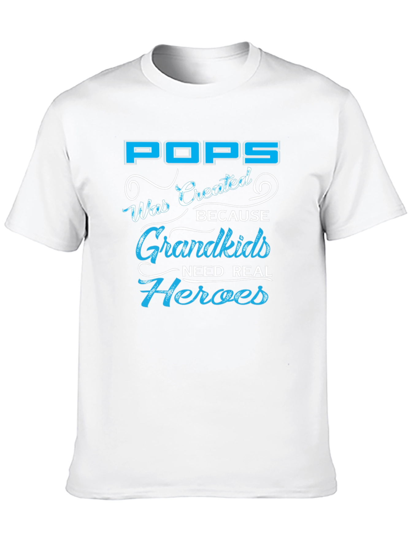 Pops Grandkids Need Real Heroes Graphic T-Shirt