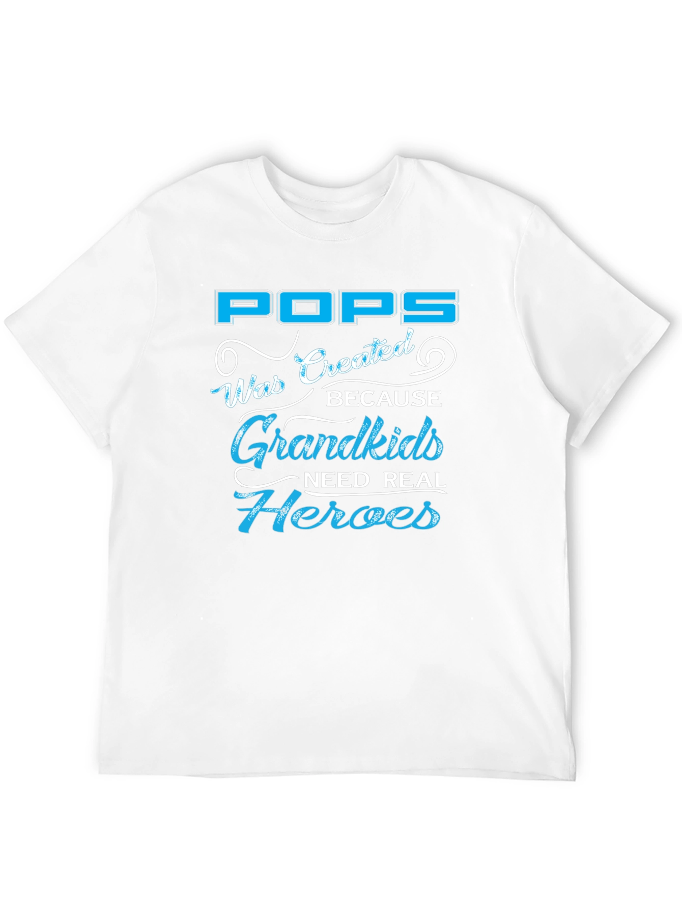 Pops Grandkids Need Real Heroes Graphic T-Shirt