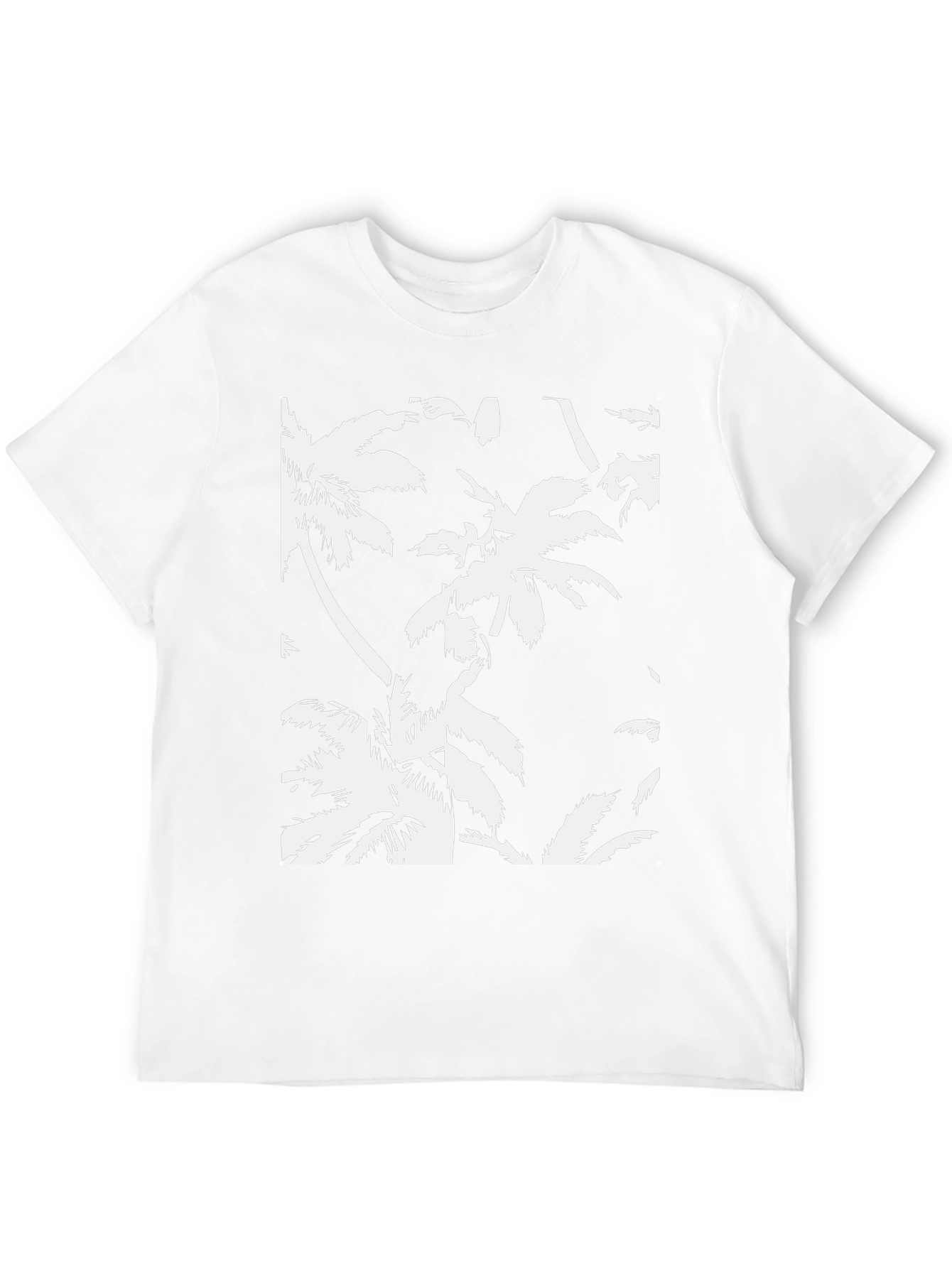 Tropical Palm Tree Print Black T-Shirt