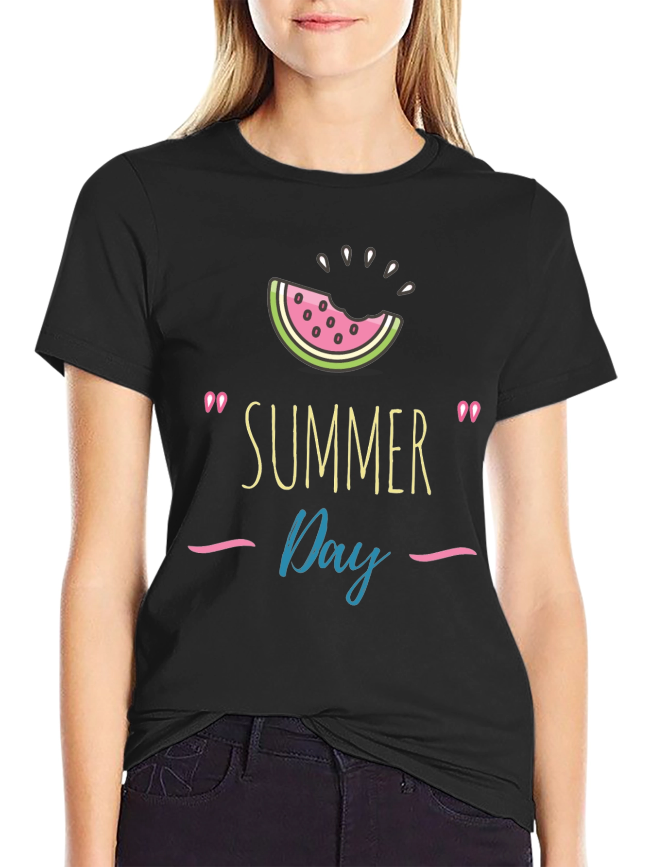 Summer Day Watermelon Graphic T-Shirt