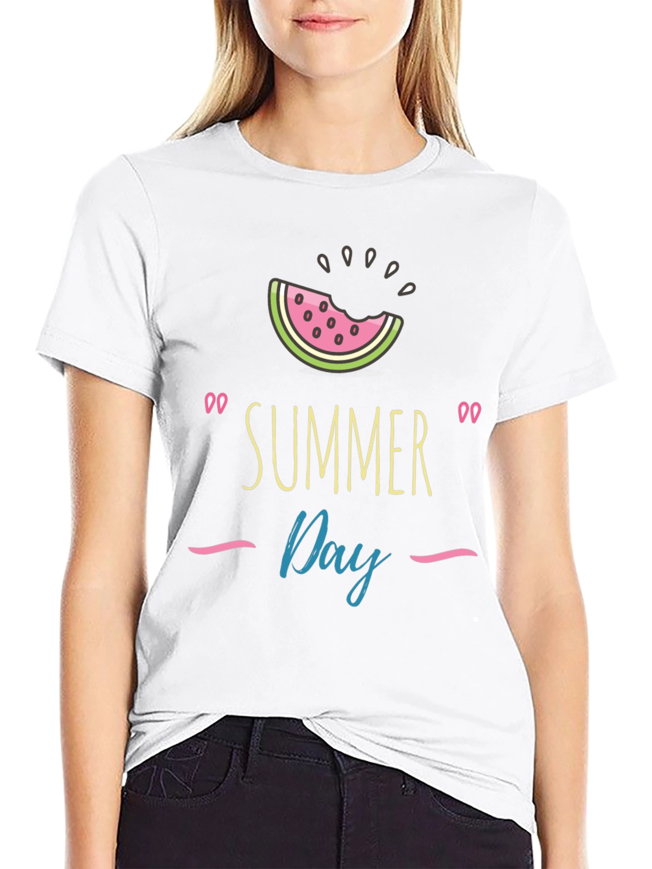Summer Day Watermelon Graphic T-Shirt
