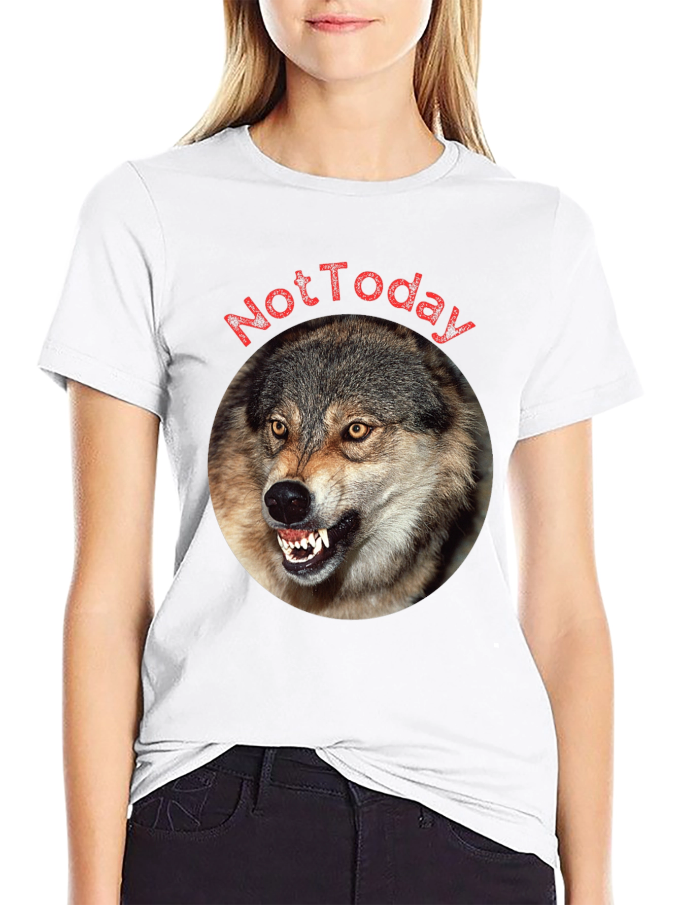 Wolf Not Today Graphic T-Shirt