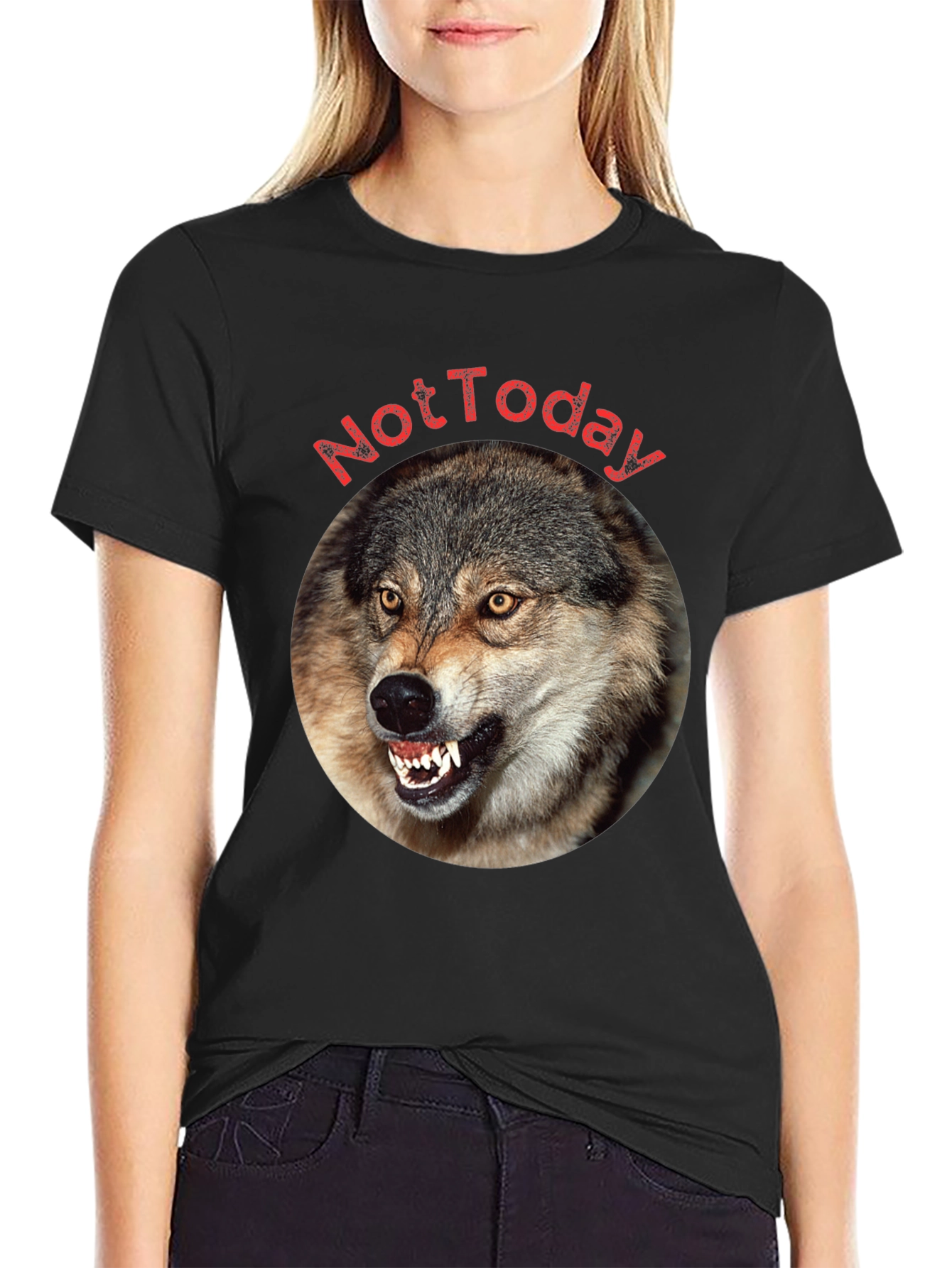 Wolf Not Today Graphic T-Shirt