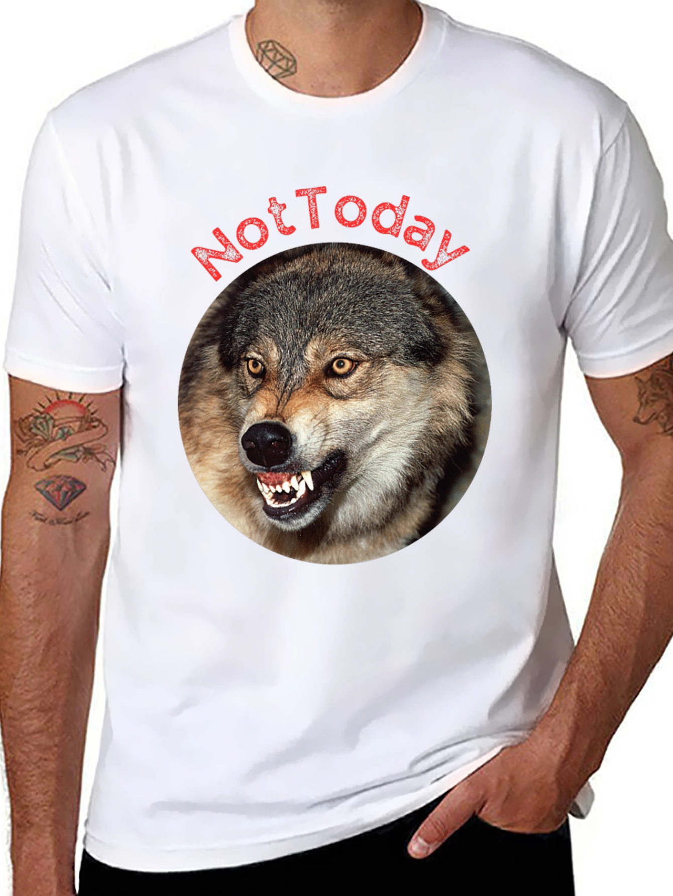 Wolf Not Today Graphic T-Shirt