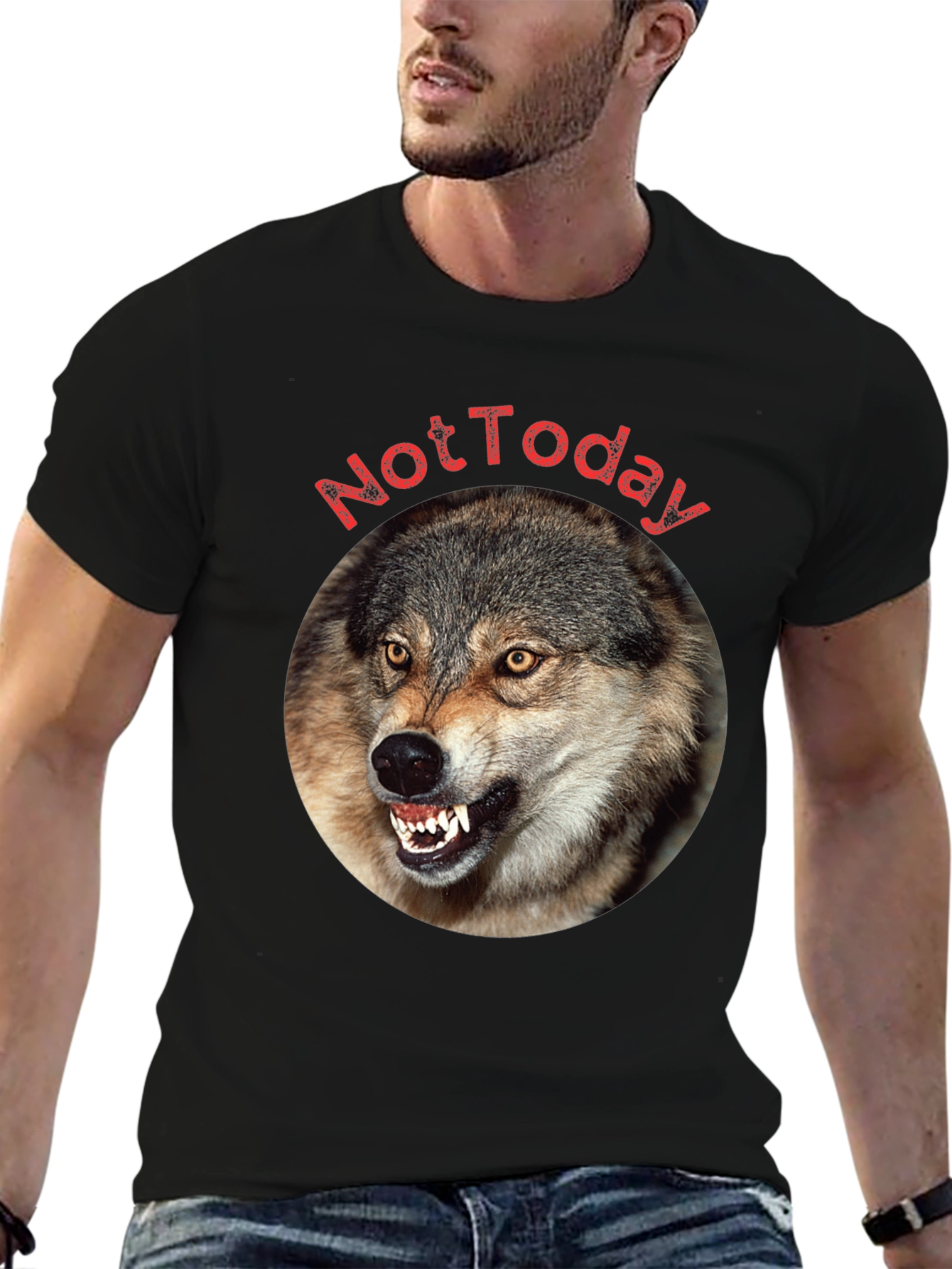 Wolf Not Today Graphic T-Shirt