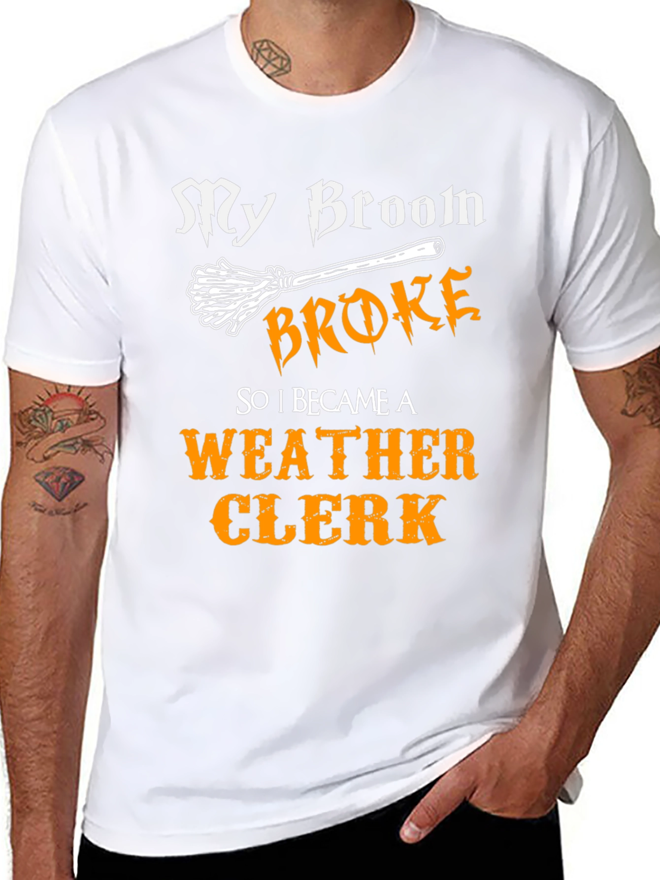 My Broom Broke Weather Clerk Graphic Tee