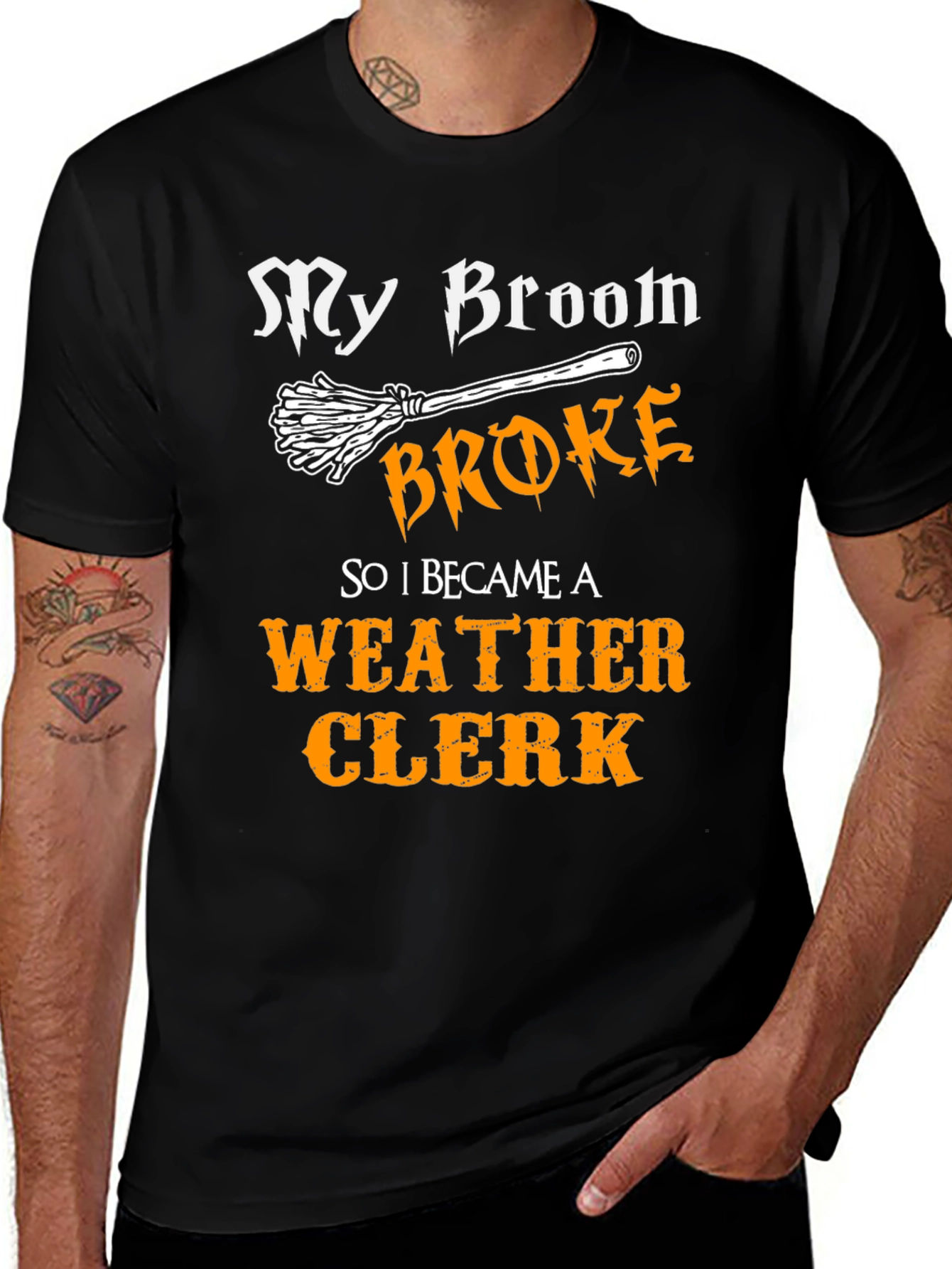 My Broom Broke Weather Clerk Graphic Tee