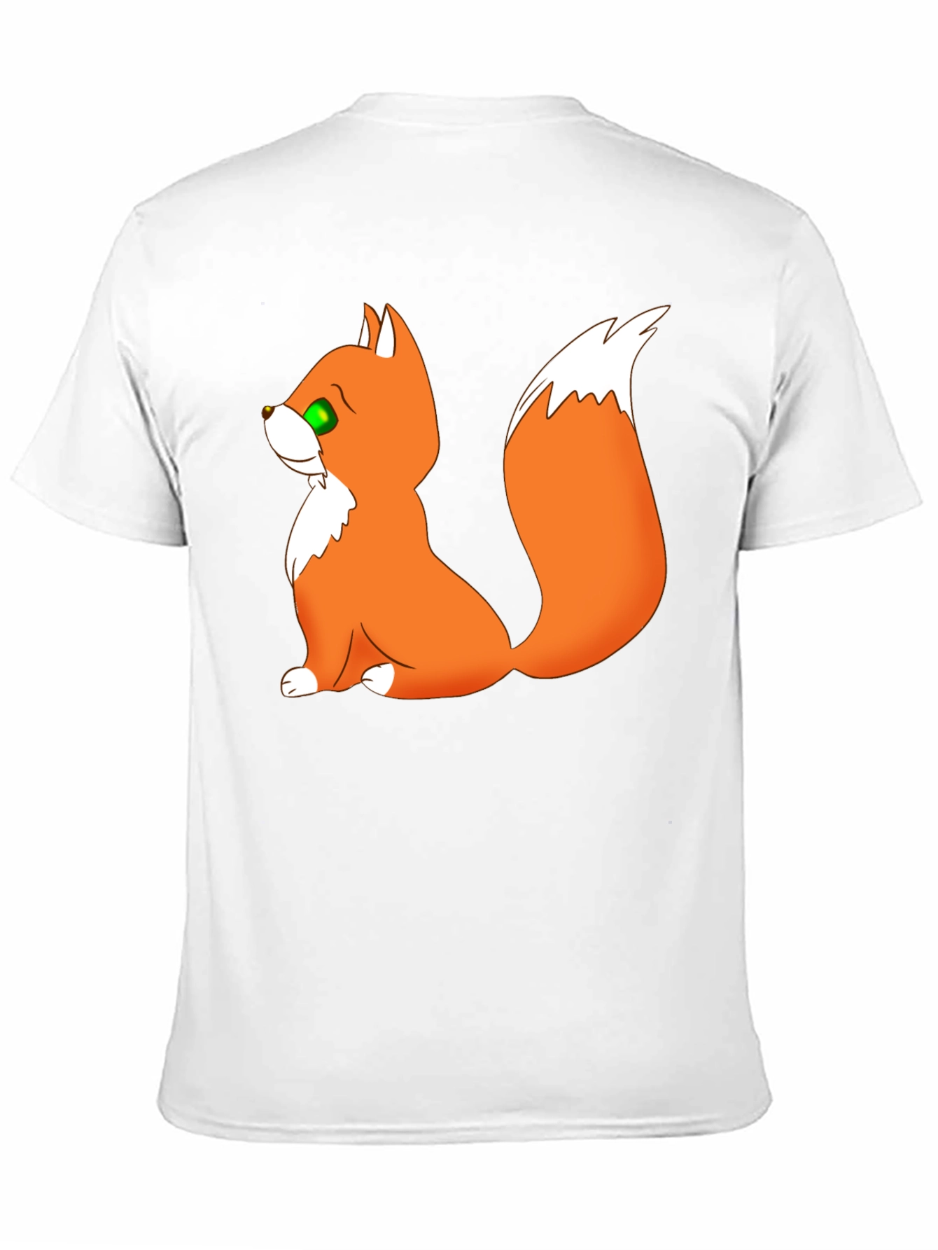 Cartoon Fox Graphic Black T-Shirt