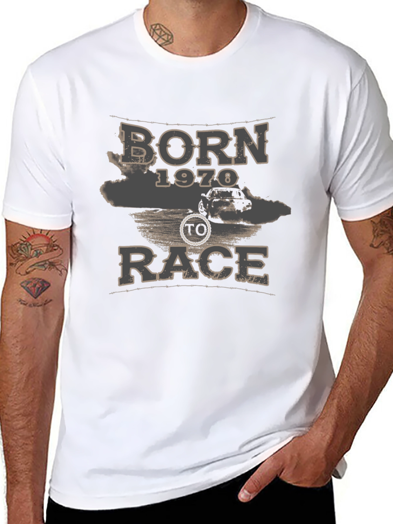 Born 1970 to Race - Mens Graphic T-Shirt
