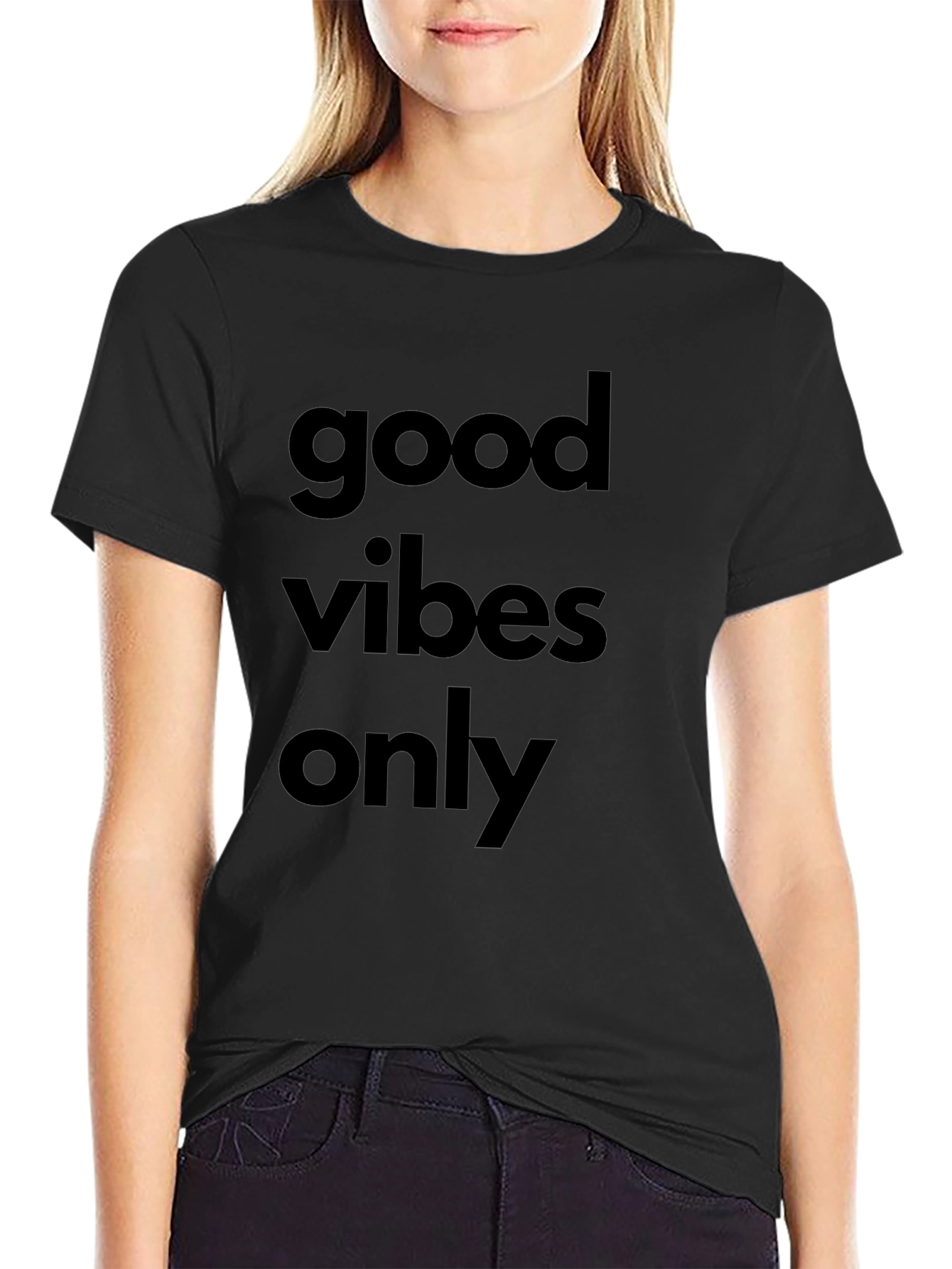 Good Vibes Only Black Graphic Tee
