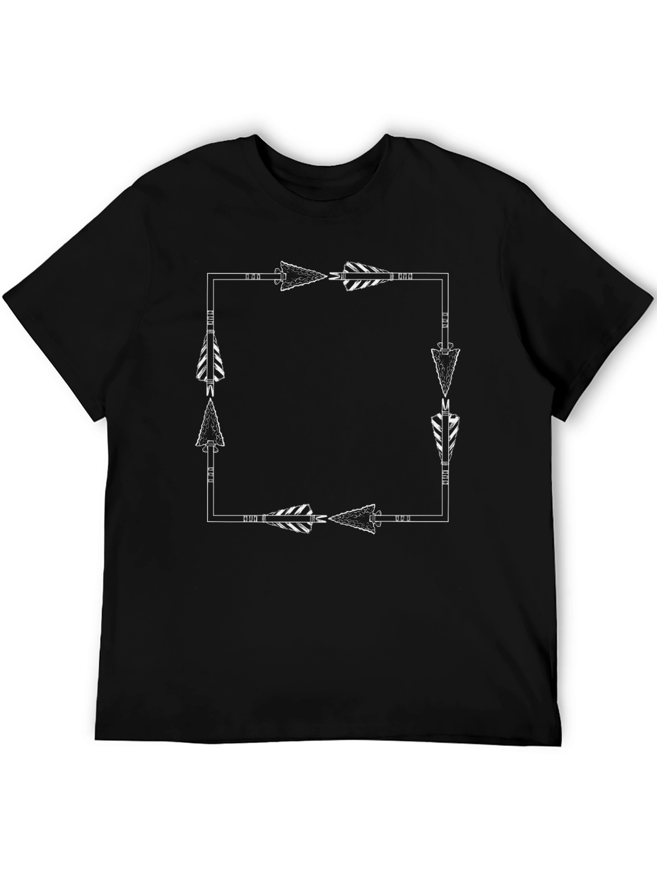 Arrow Frame Graphic Tee - Black Casual Shirt