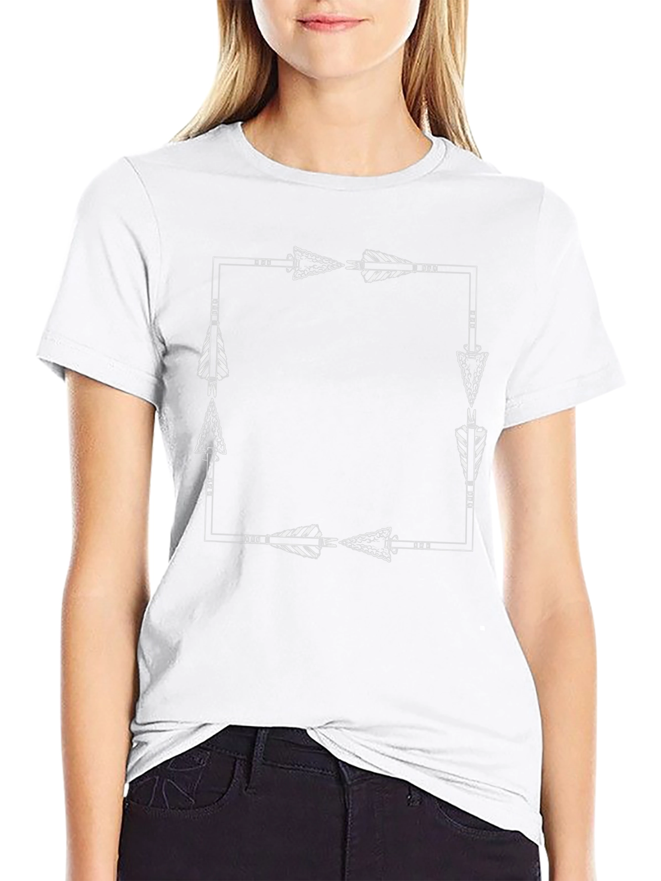 Arrow Frame Graphic Tee - Black Casual Shirt