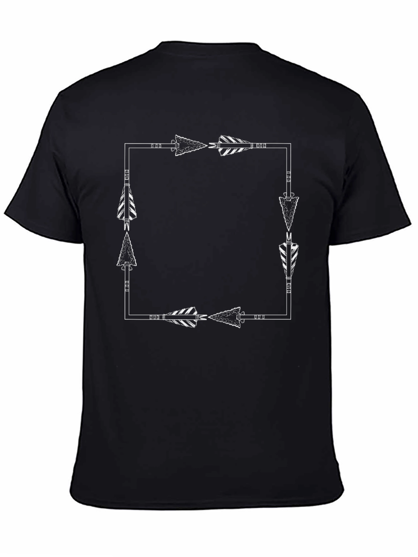 Arrow Frame Graphic Tee - Black Casual Shirt