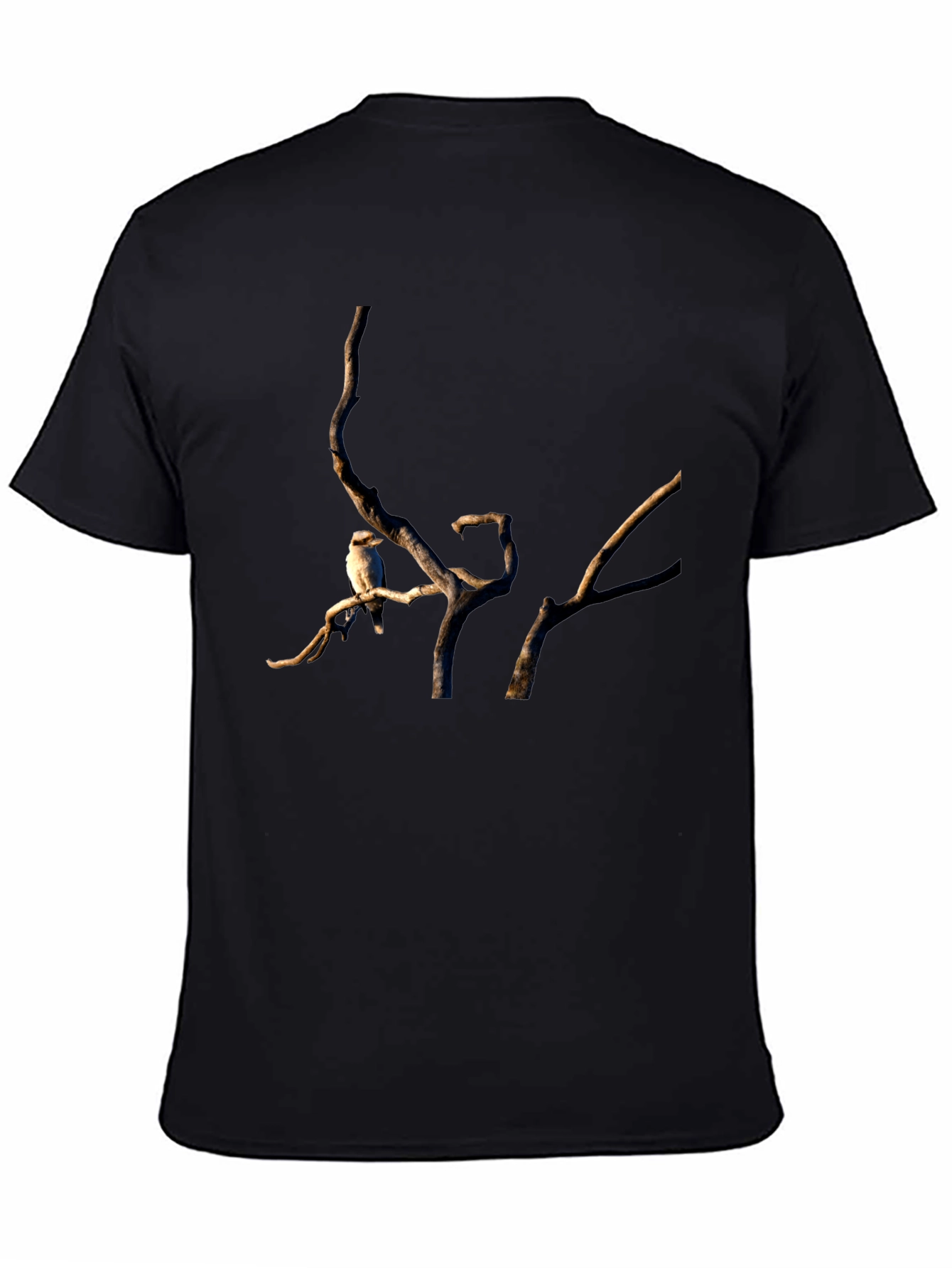 Kookaburra on Branch Black T-Shirt