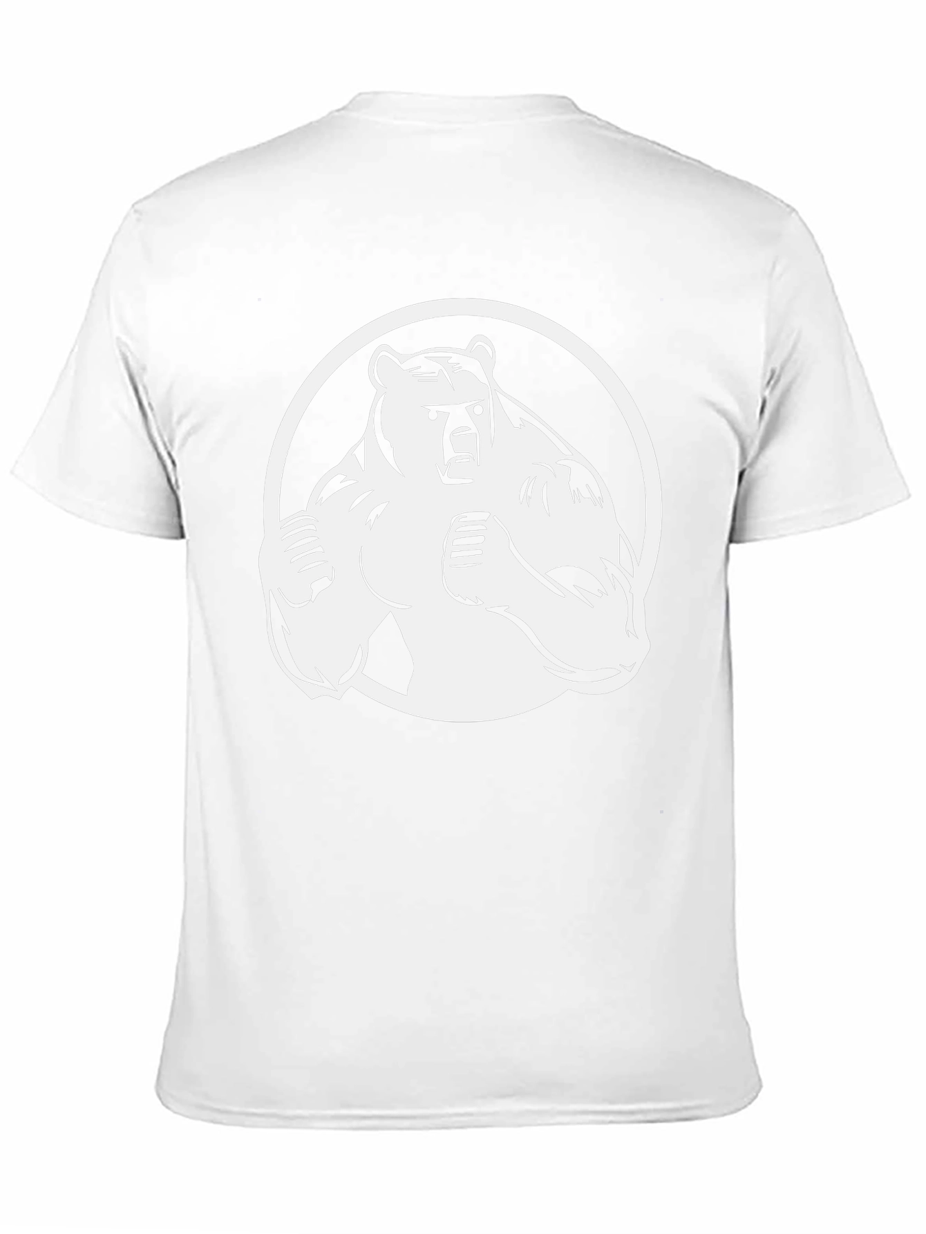 Bear Graphic Print T-Shirt - Black Cotton Tee
