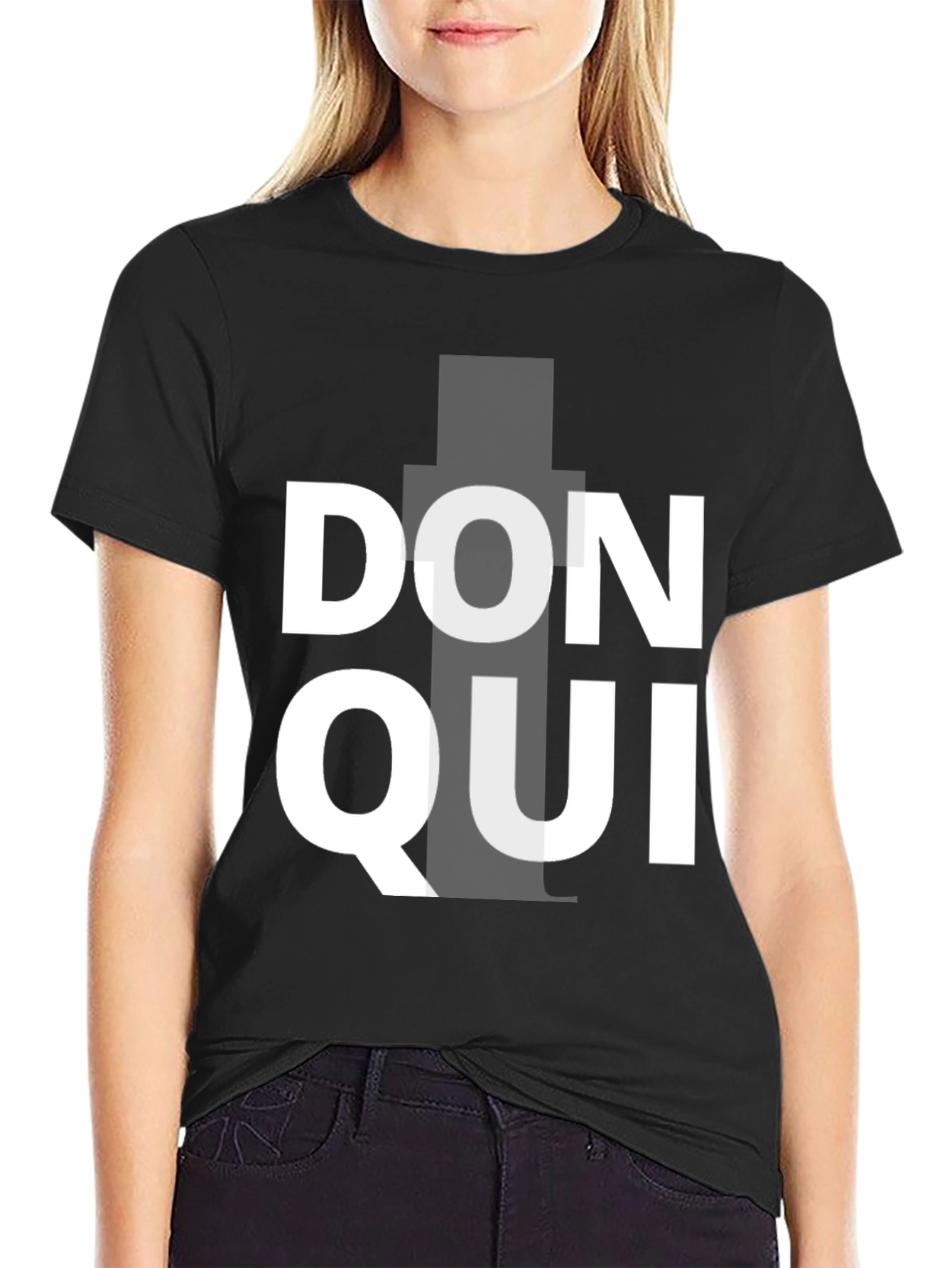 Don Qui Black Graphic Tee