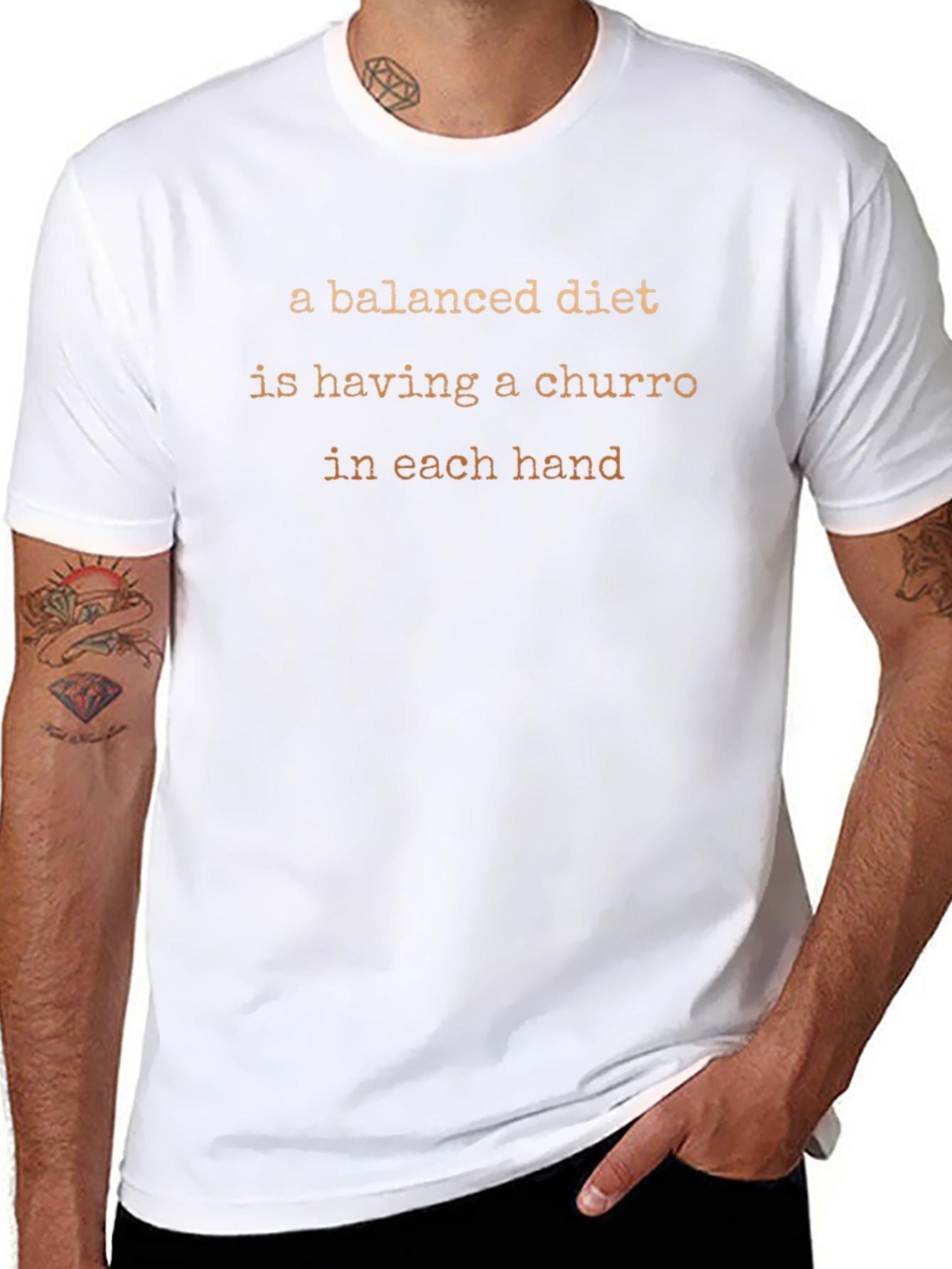 Balanced Diet Churro Graphic Tee - Unisex Cotton T-Shirt
