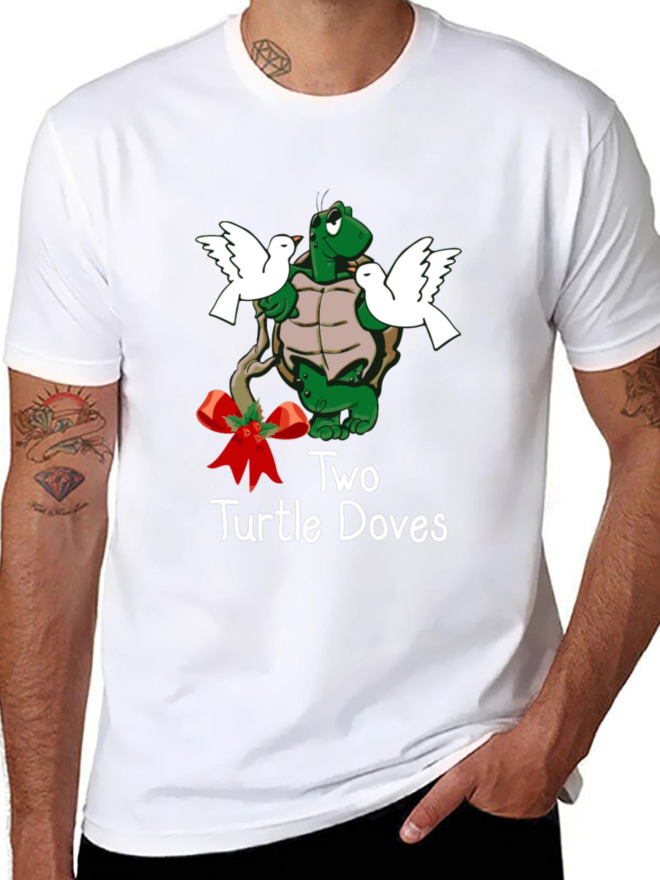 Two Turtle Doves Christmas T-Shirt