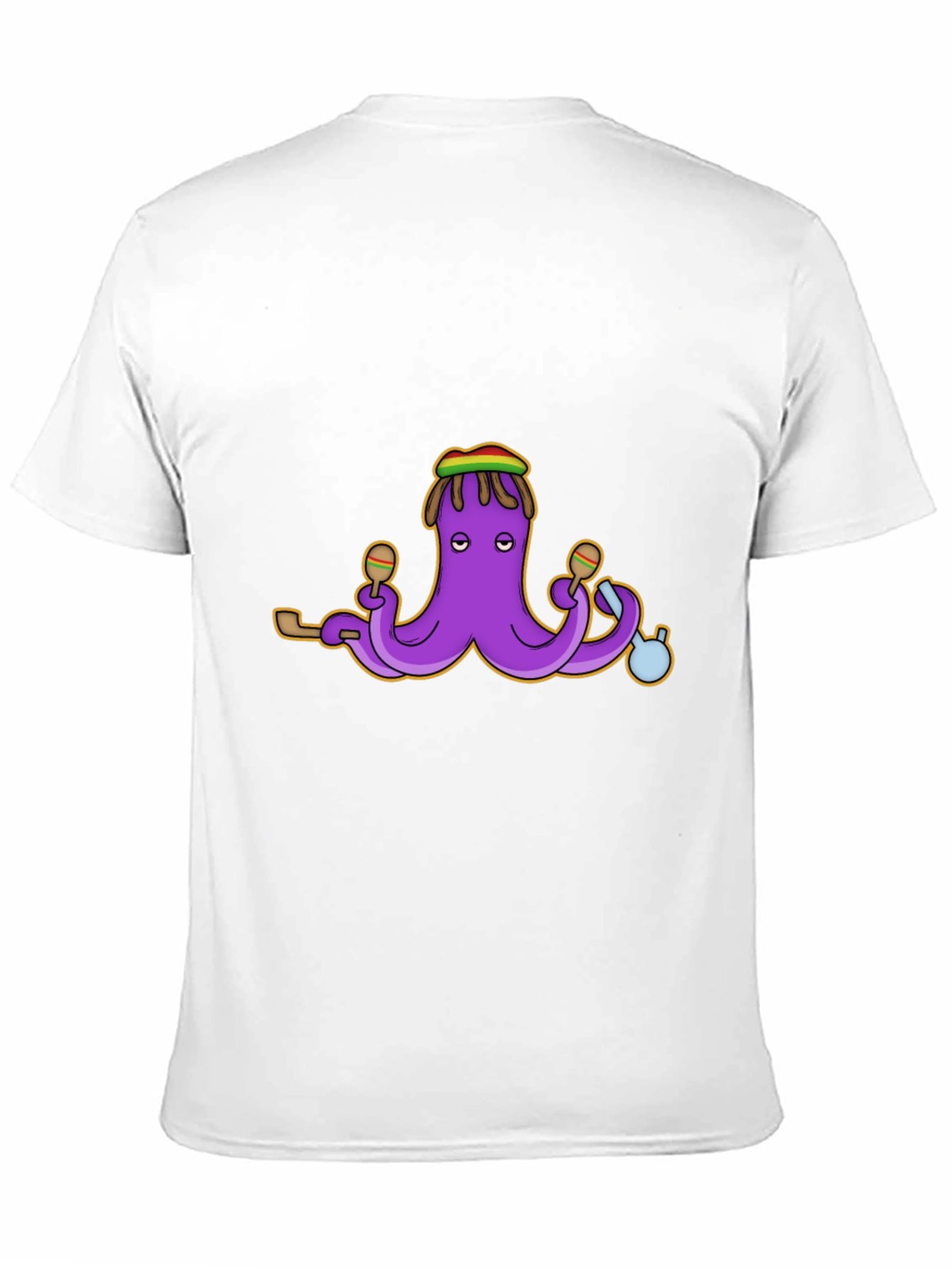 Rasta Octopus Graphic Tee - Black