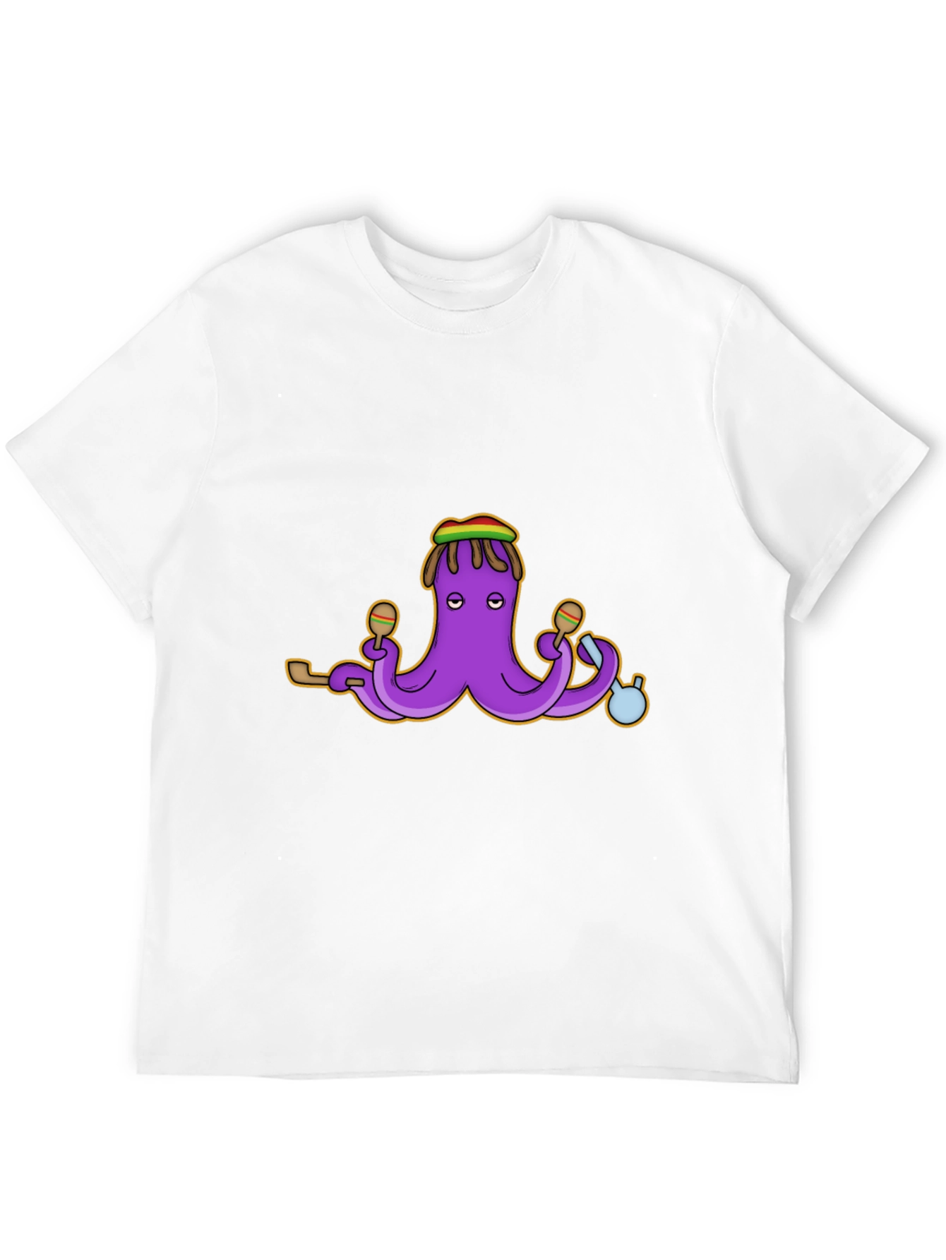 Rasta Octopus Graphic Tee - Black