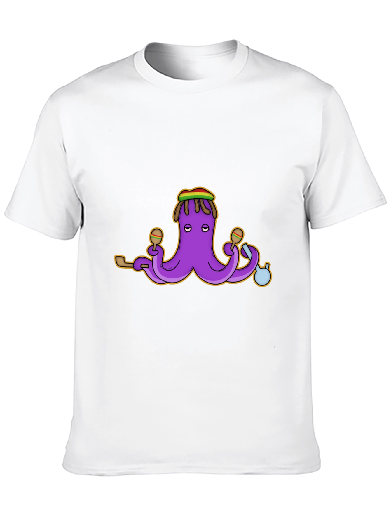 Rasta Octopus Graphic Tee - Black