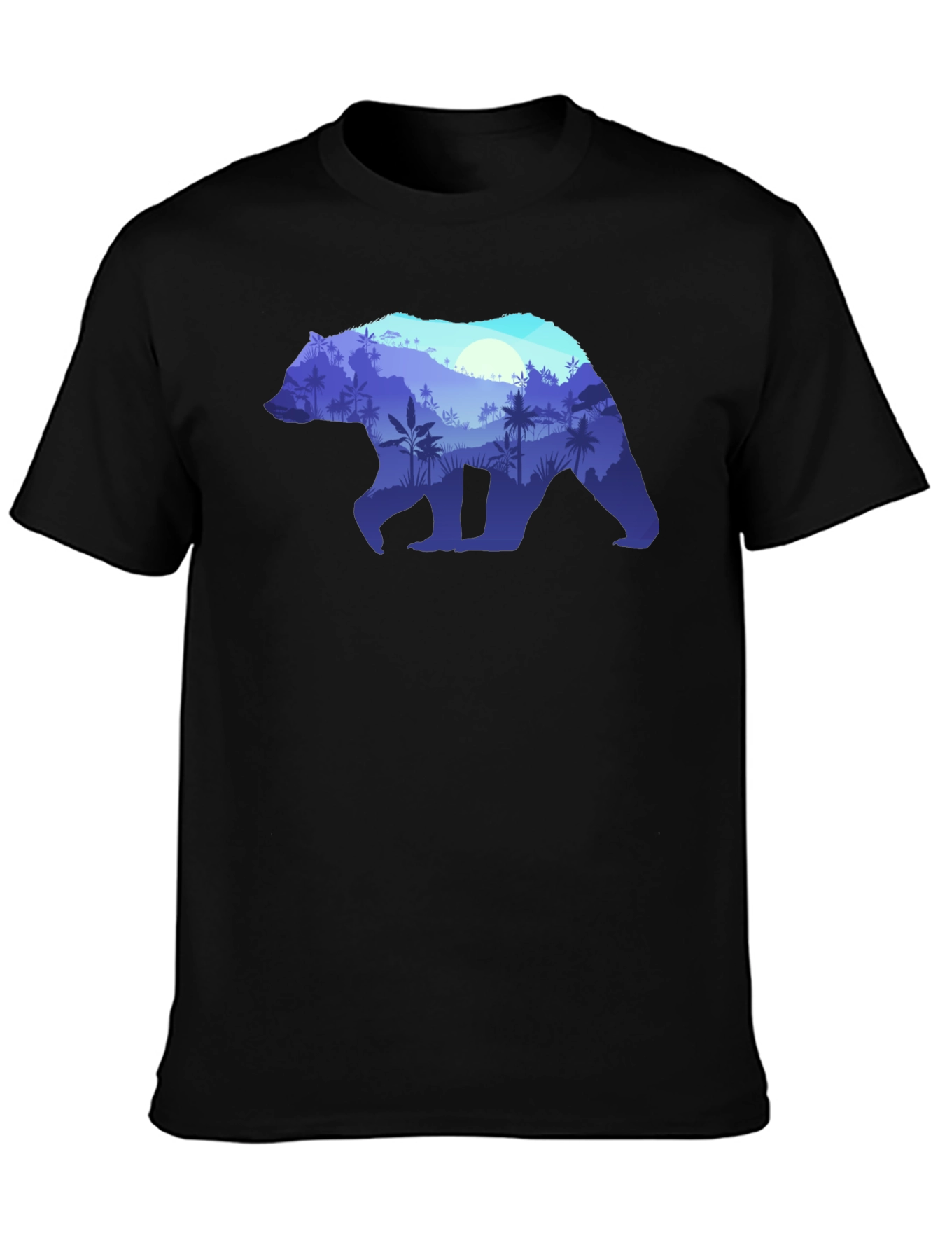 Bear Silhouette Nature Graphic Tee