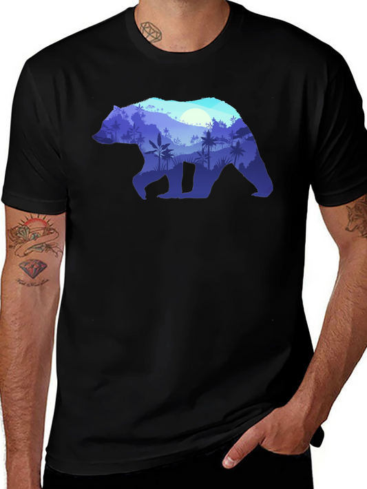 Bear Silhouette Nature Graphic Tee