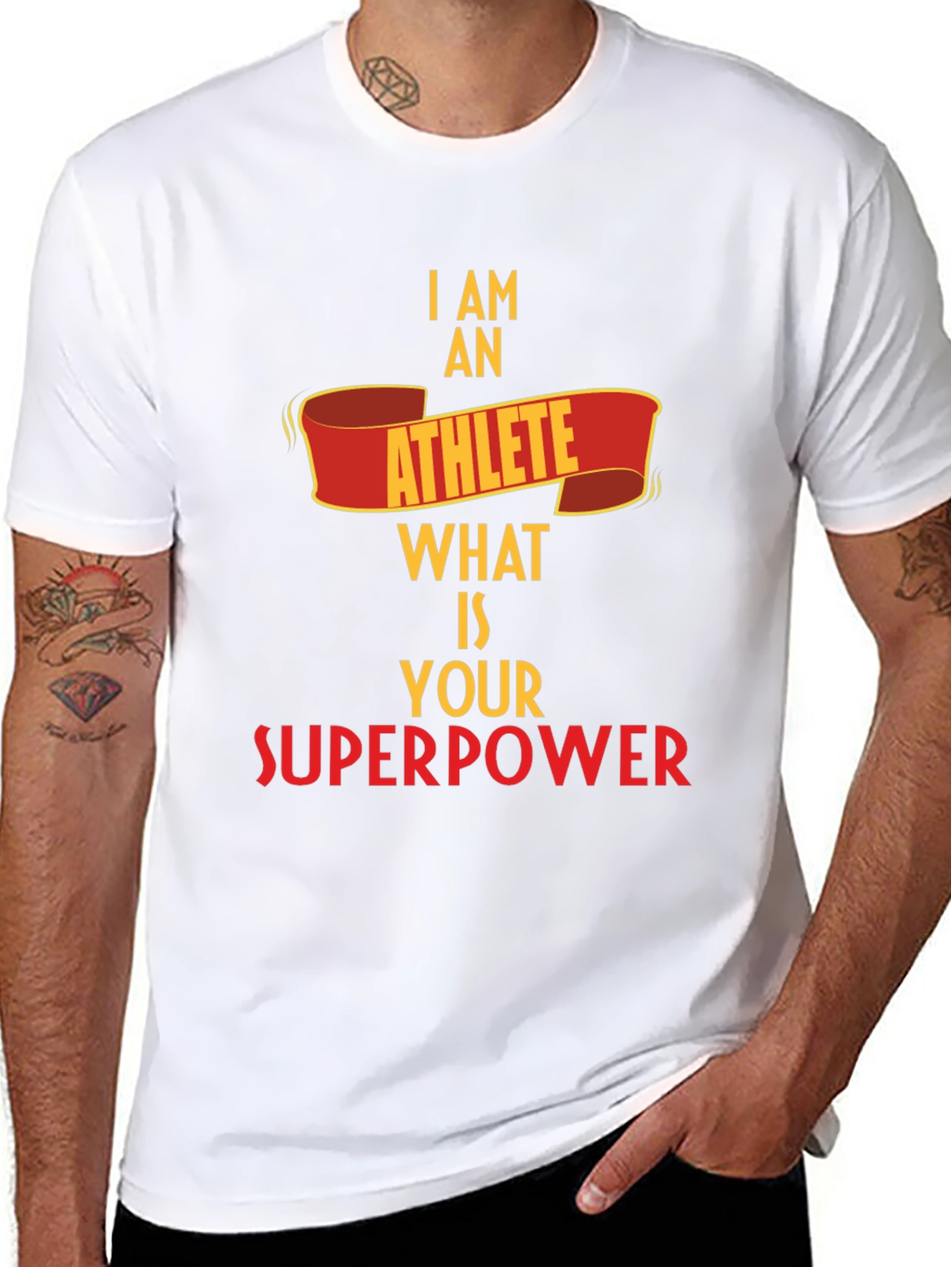Athlete Superpower Black T-Shirt