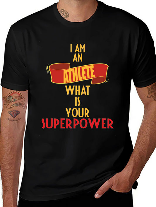 Athlete Superpower Black T-Shirt