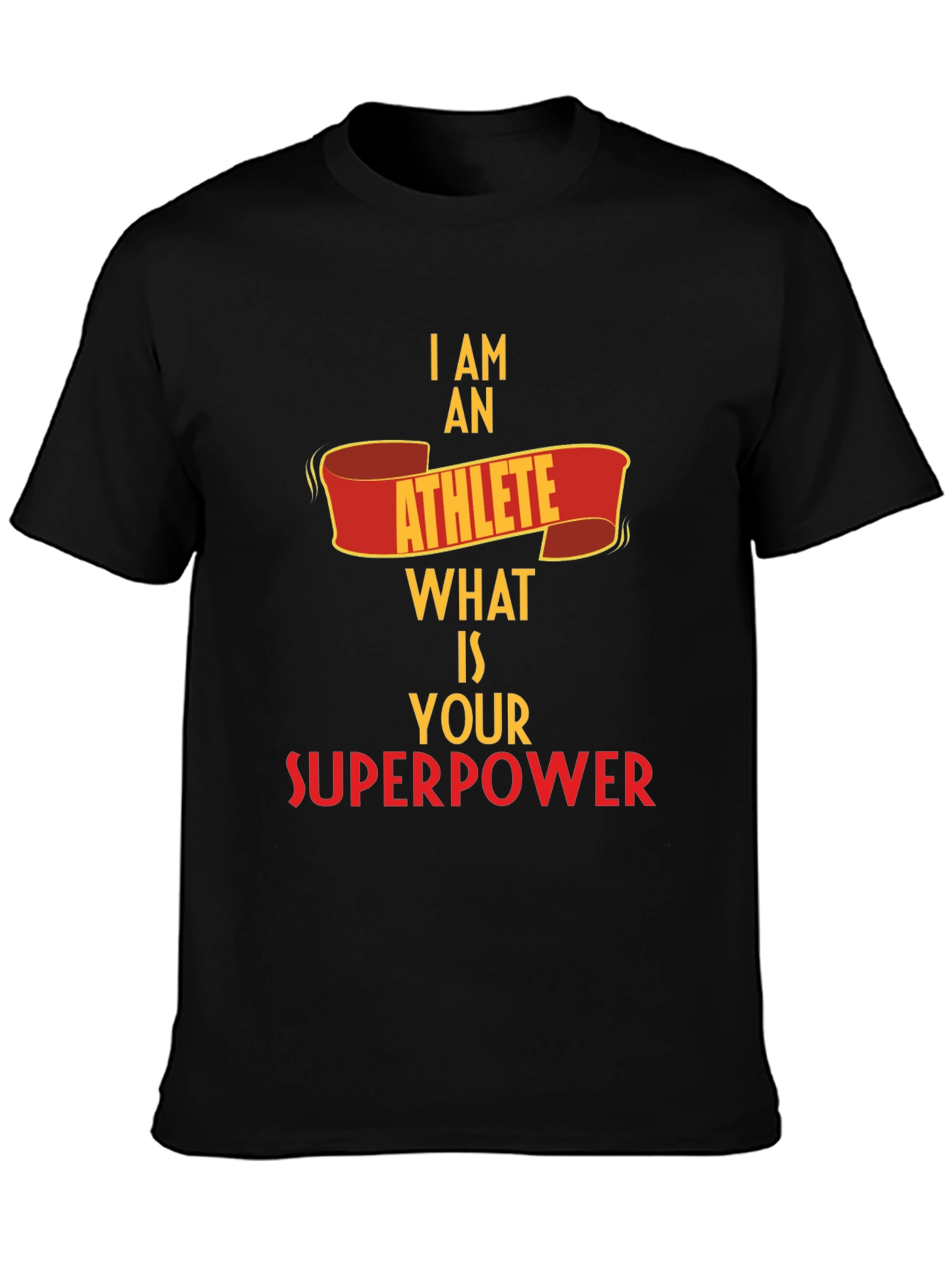 Athlete Superpower Black T-Shirt