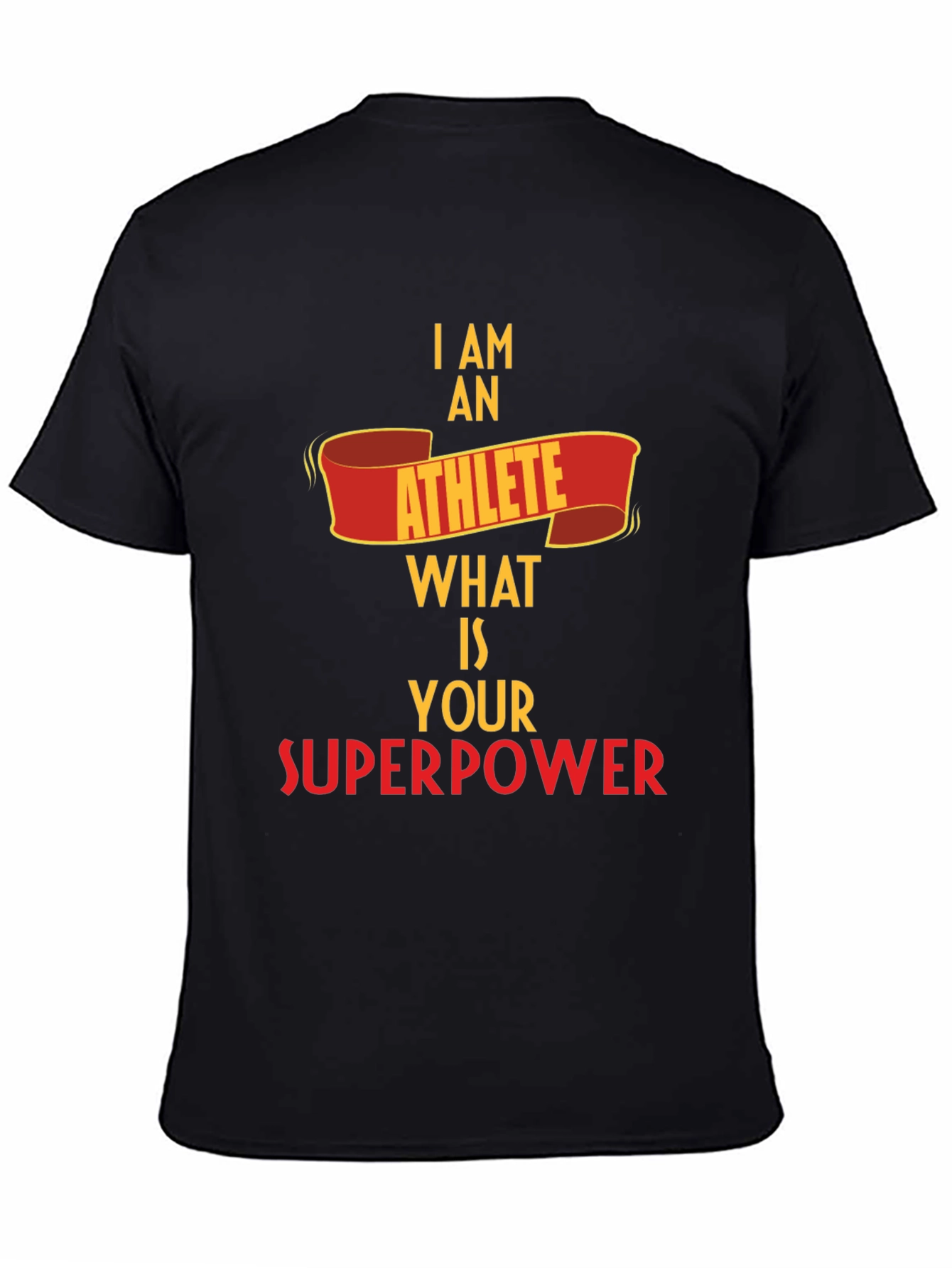 Athlete Superpower Black T-Shirt