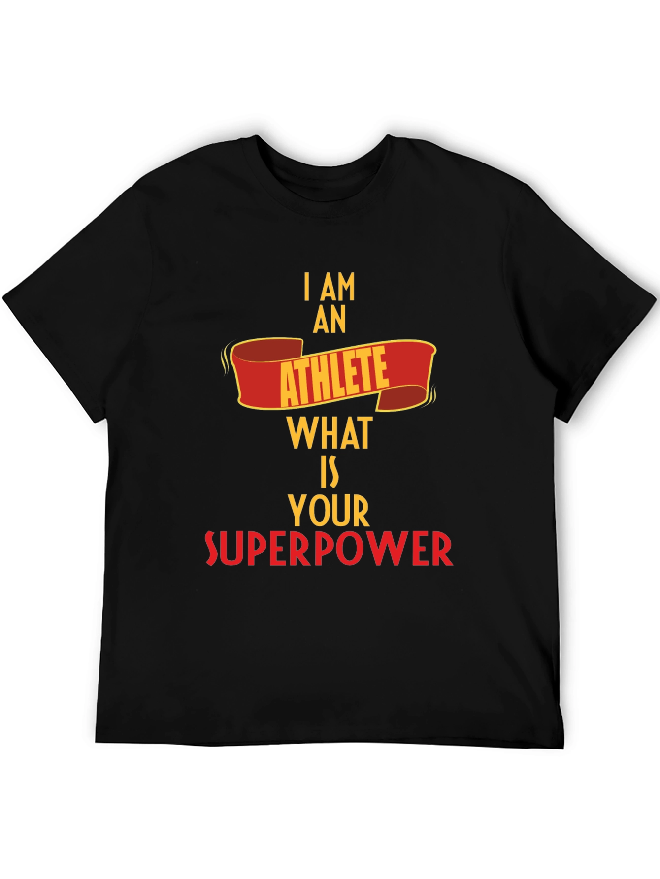 Athlete Superpower Black T-Shirt