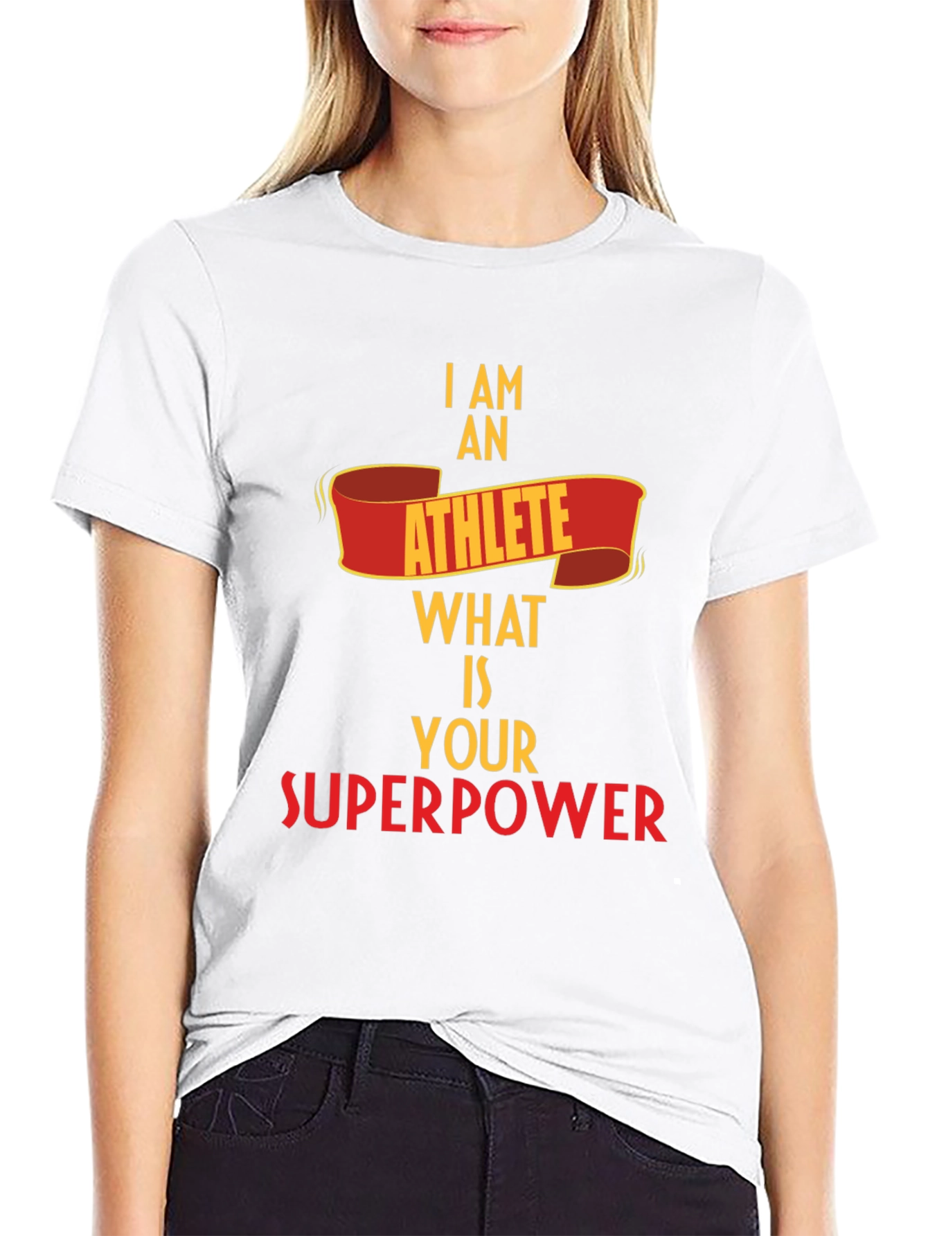 Athlete Superpower Black T-Shirt