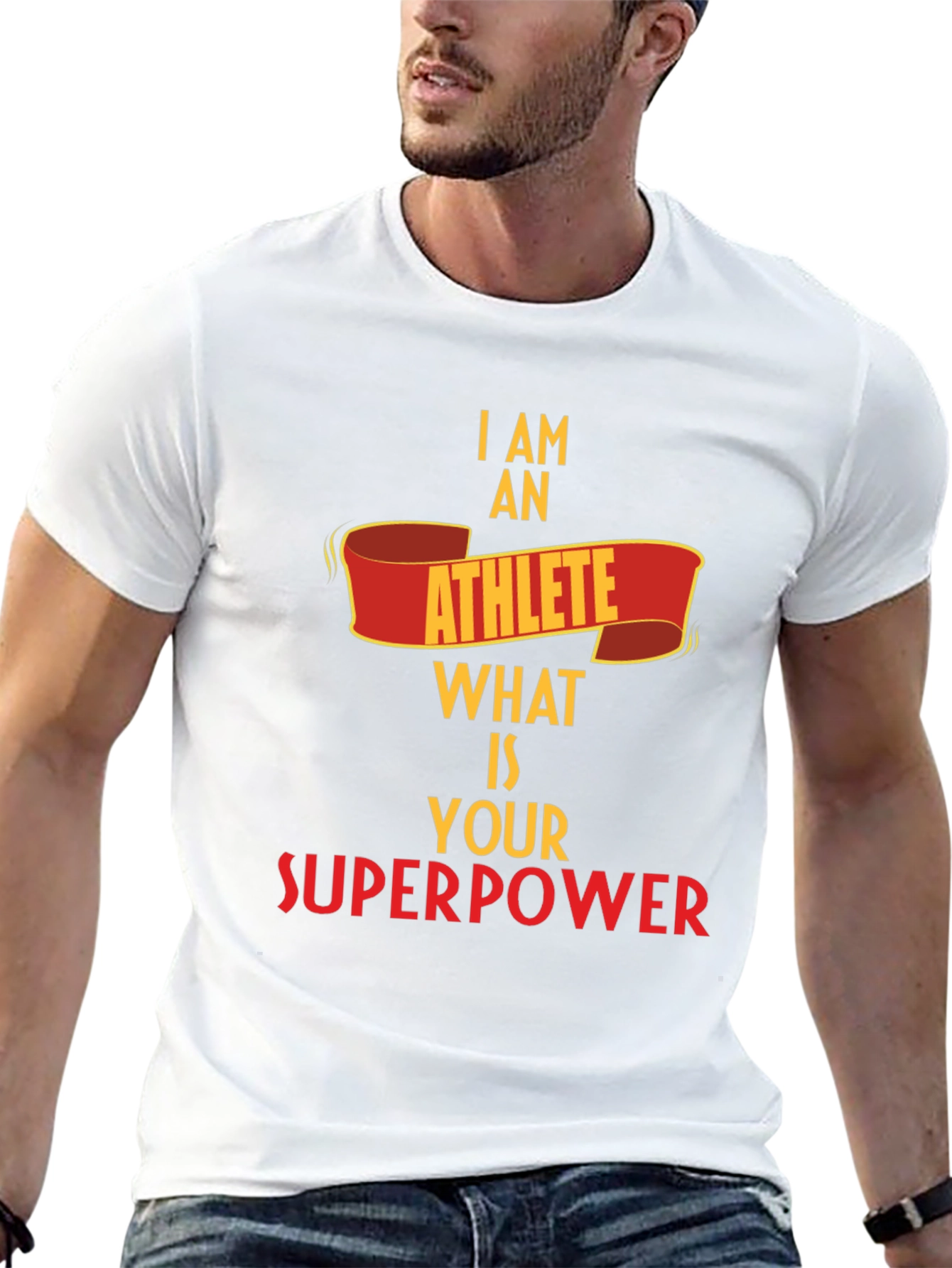 Athlete Superpower Black T-Shirt