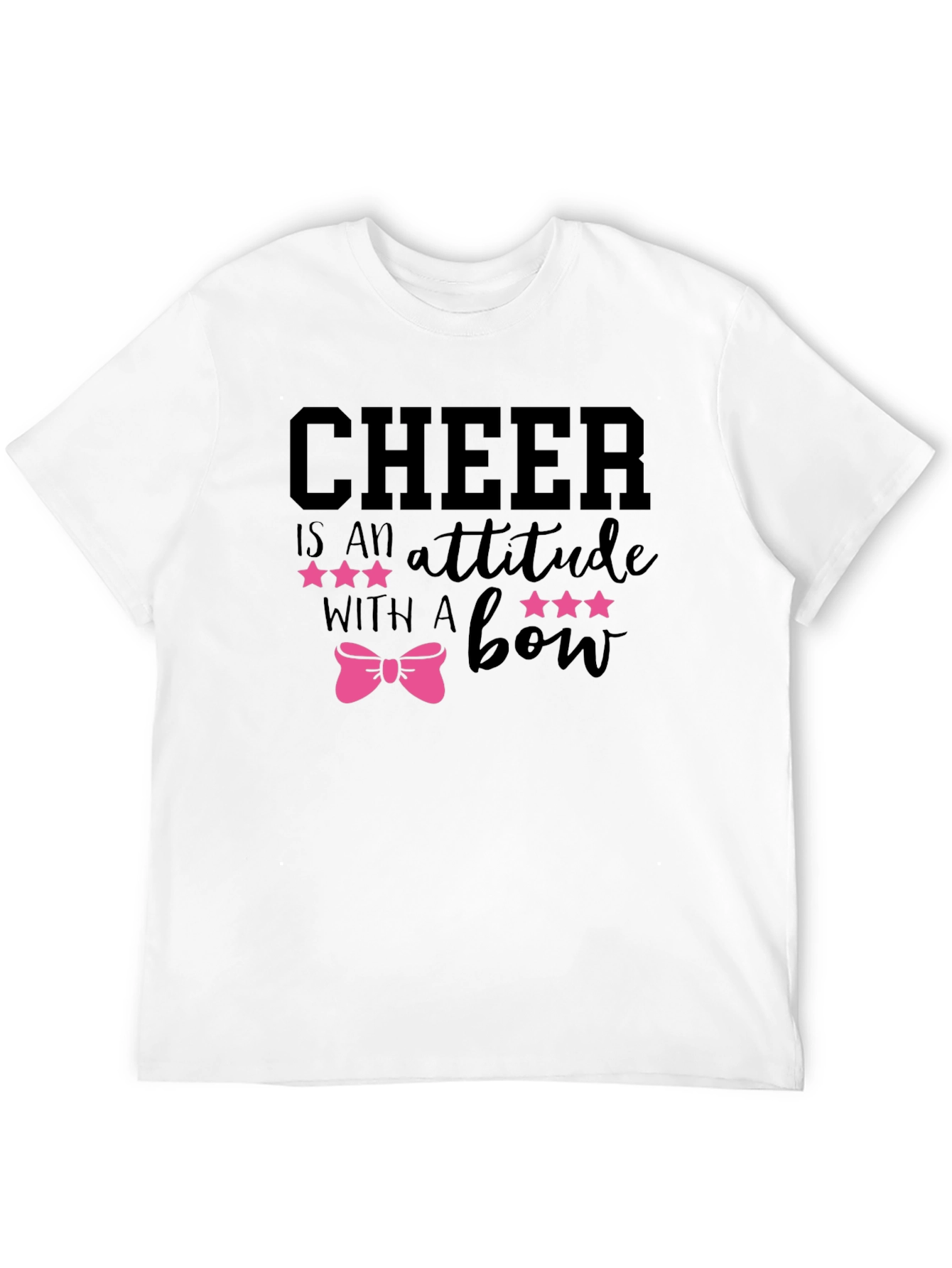 Cheer Attitude Bow Graphic T-Shirt